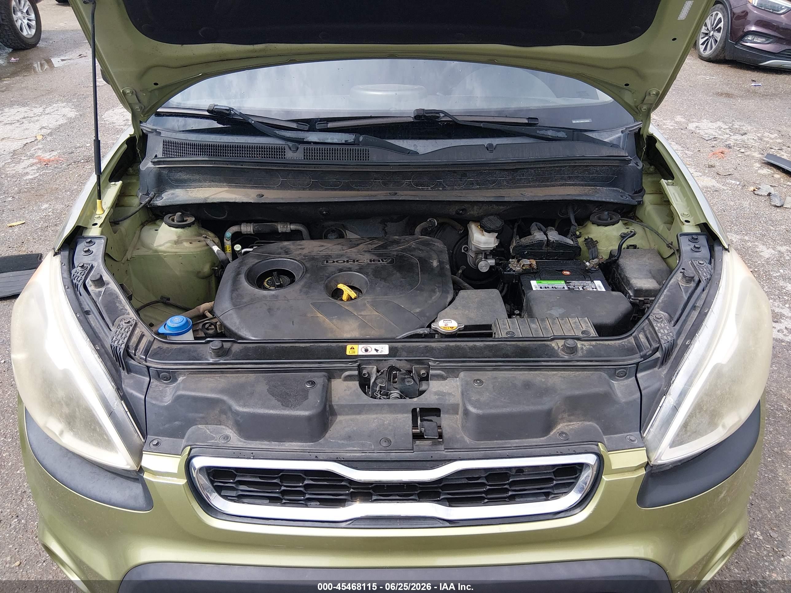 2012 Kia Soul + Зеленый vin: KNDJT2A60C7468610