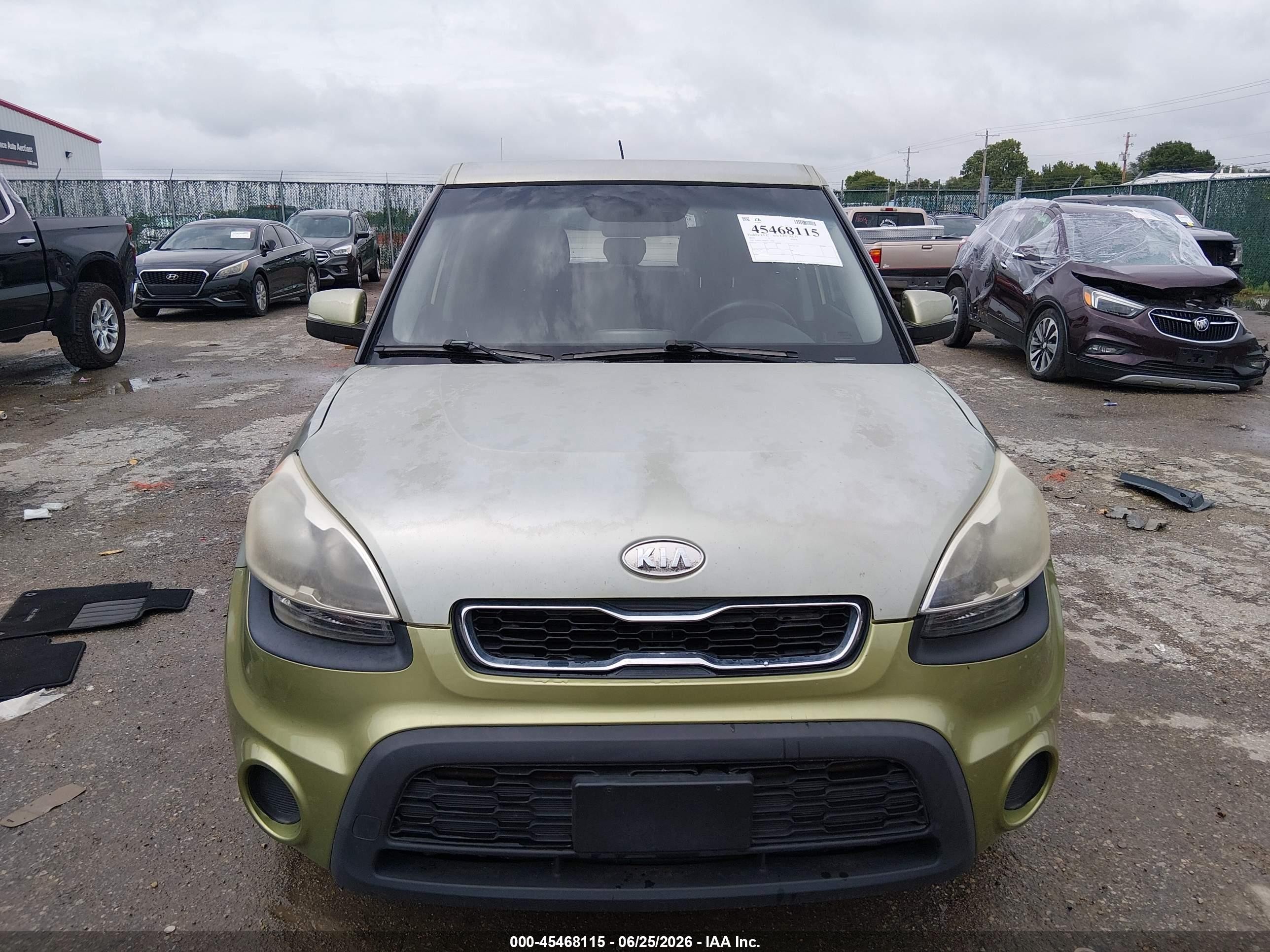 2012 Kia Soul + Зеленый vin: KNDJT2A60C7468610