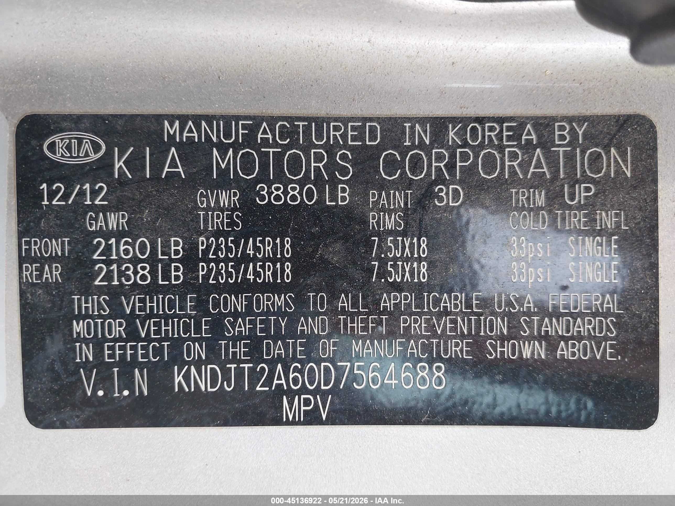 2013 Kia Soul ! Silver vin: KNDJT2A60D7564688