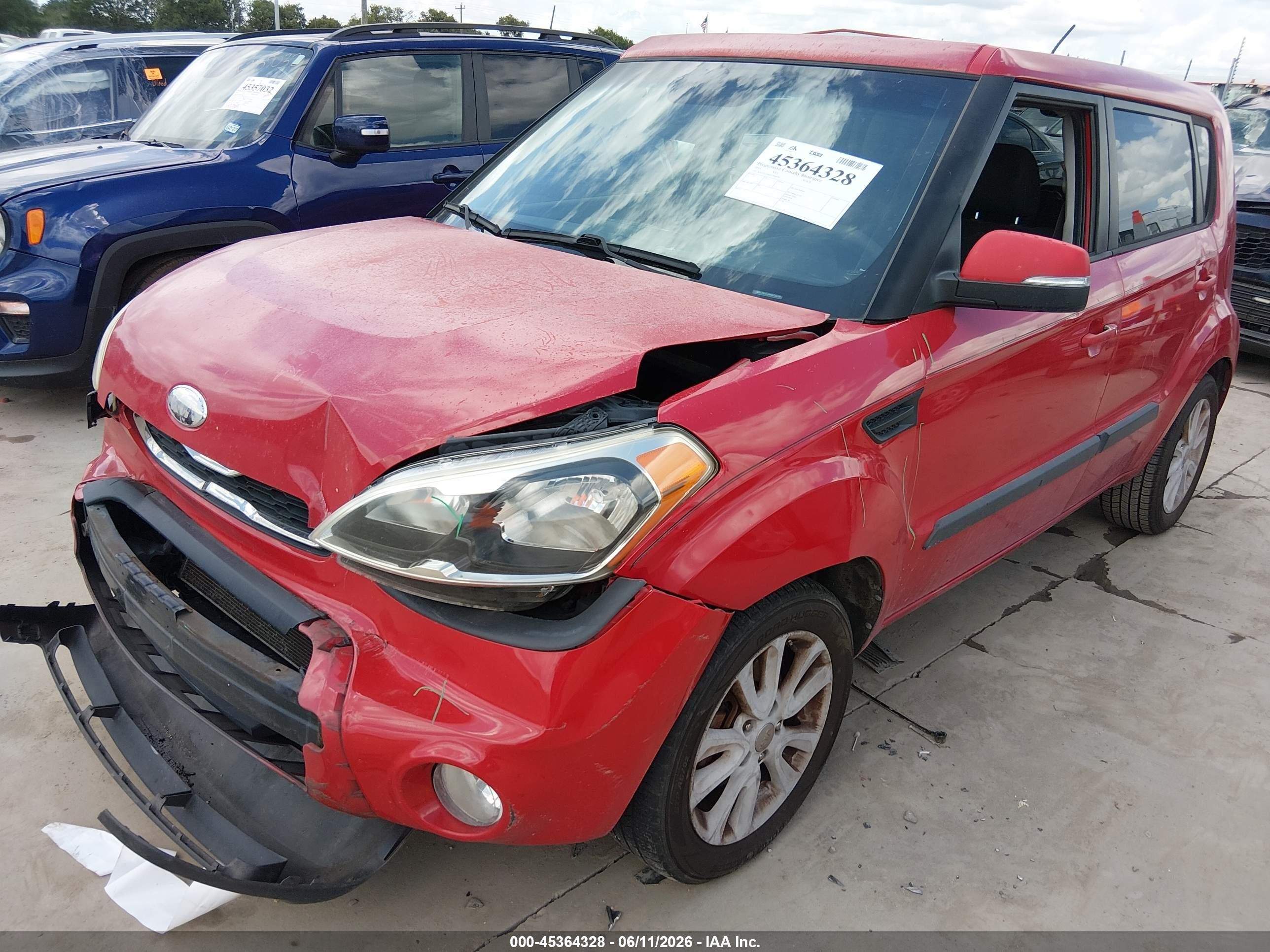 2013 Kia Soul + Красный vin: KNDJT2A60D7566196