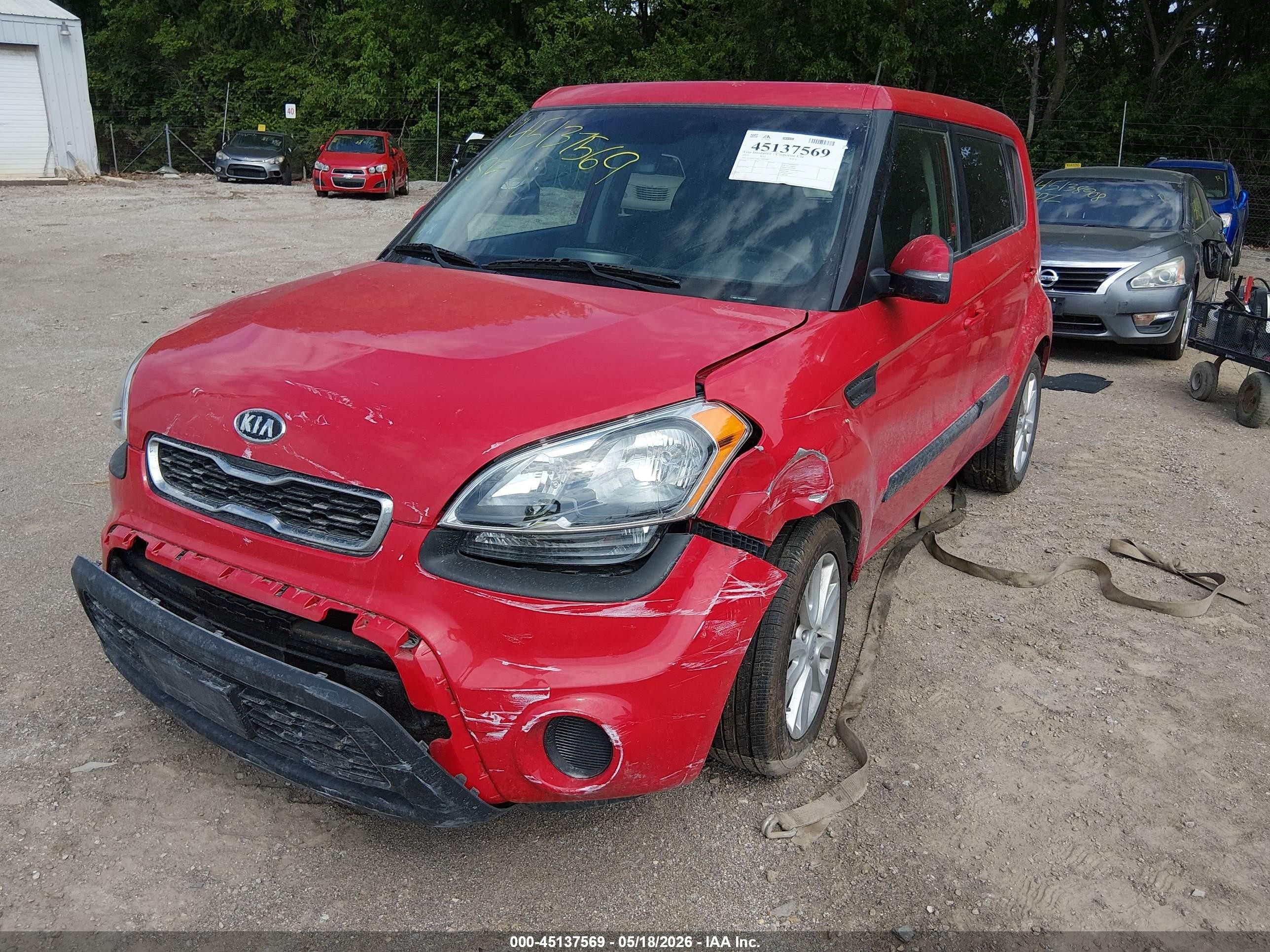 2012 Kia Soul + Красный vin: KNDJT2A61C7450990