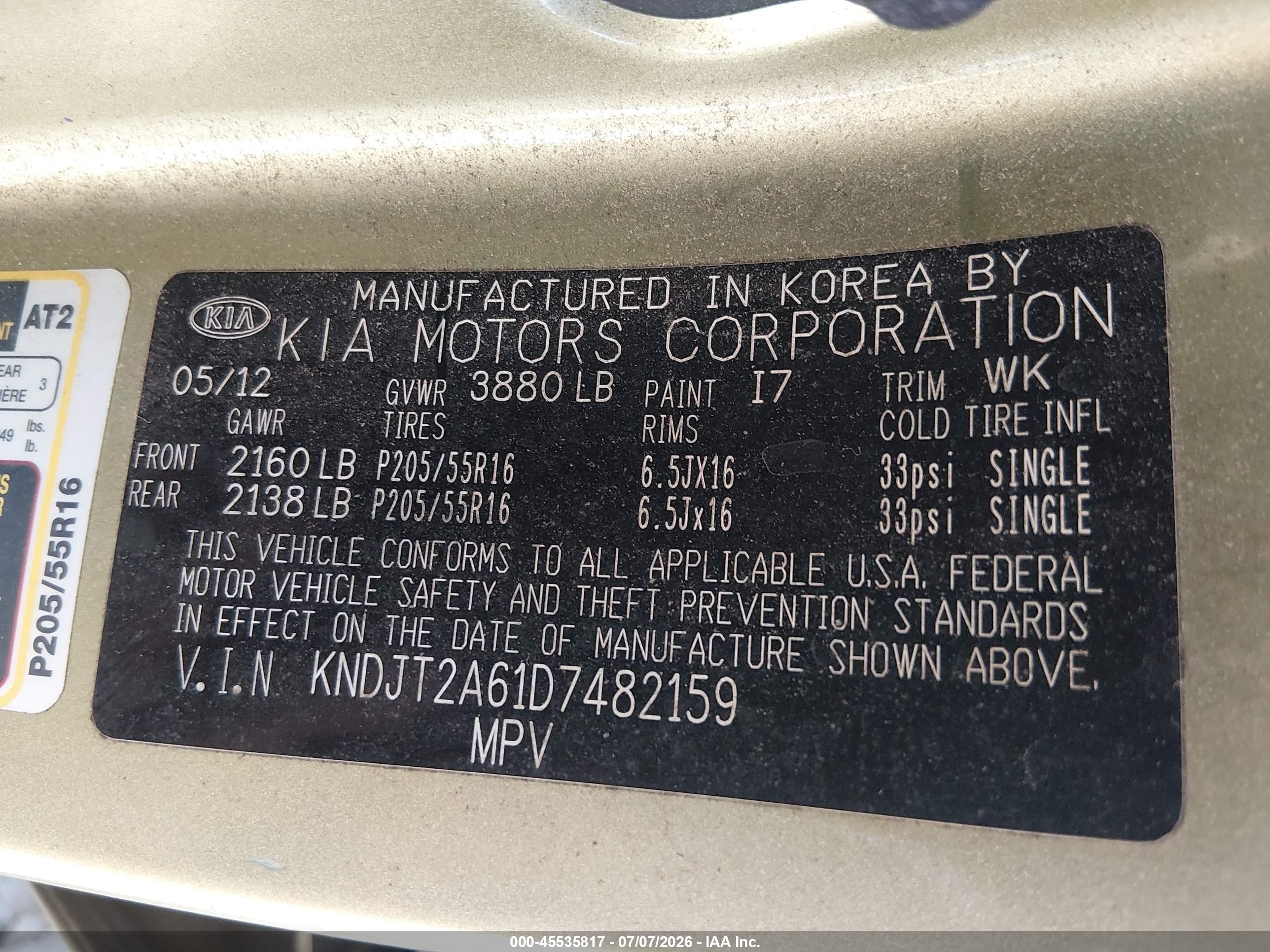 2013 Kia Soul + Green vin: KNDJT2A61D7482159