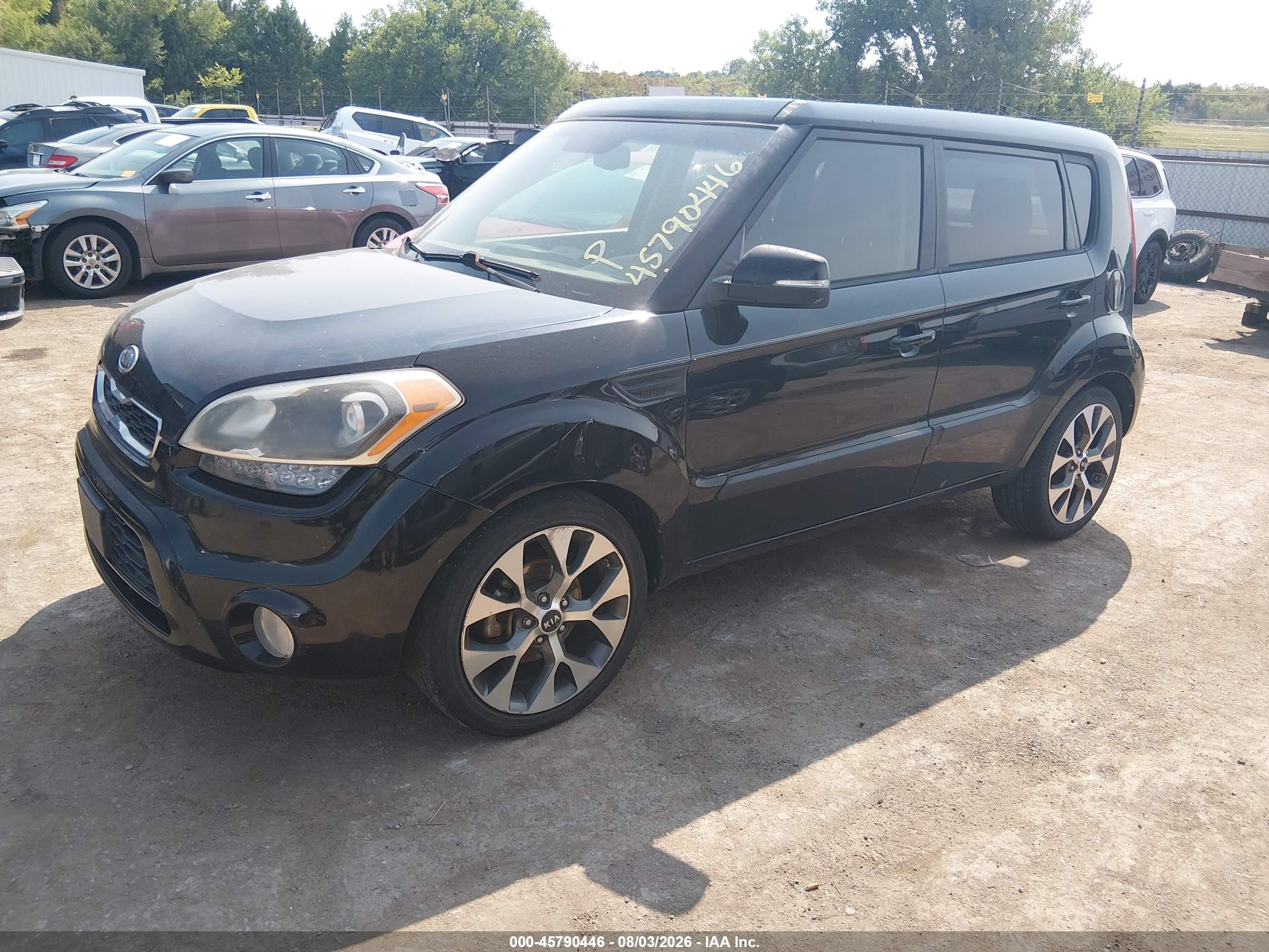 2012 Kia Soul ! Черный vin: KNDJT2A63C7447637