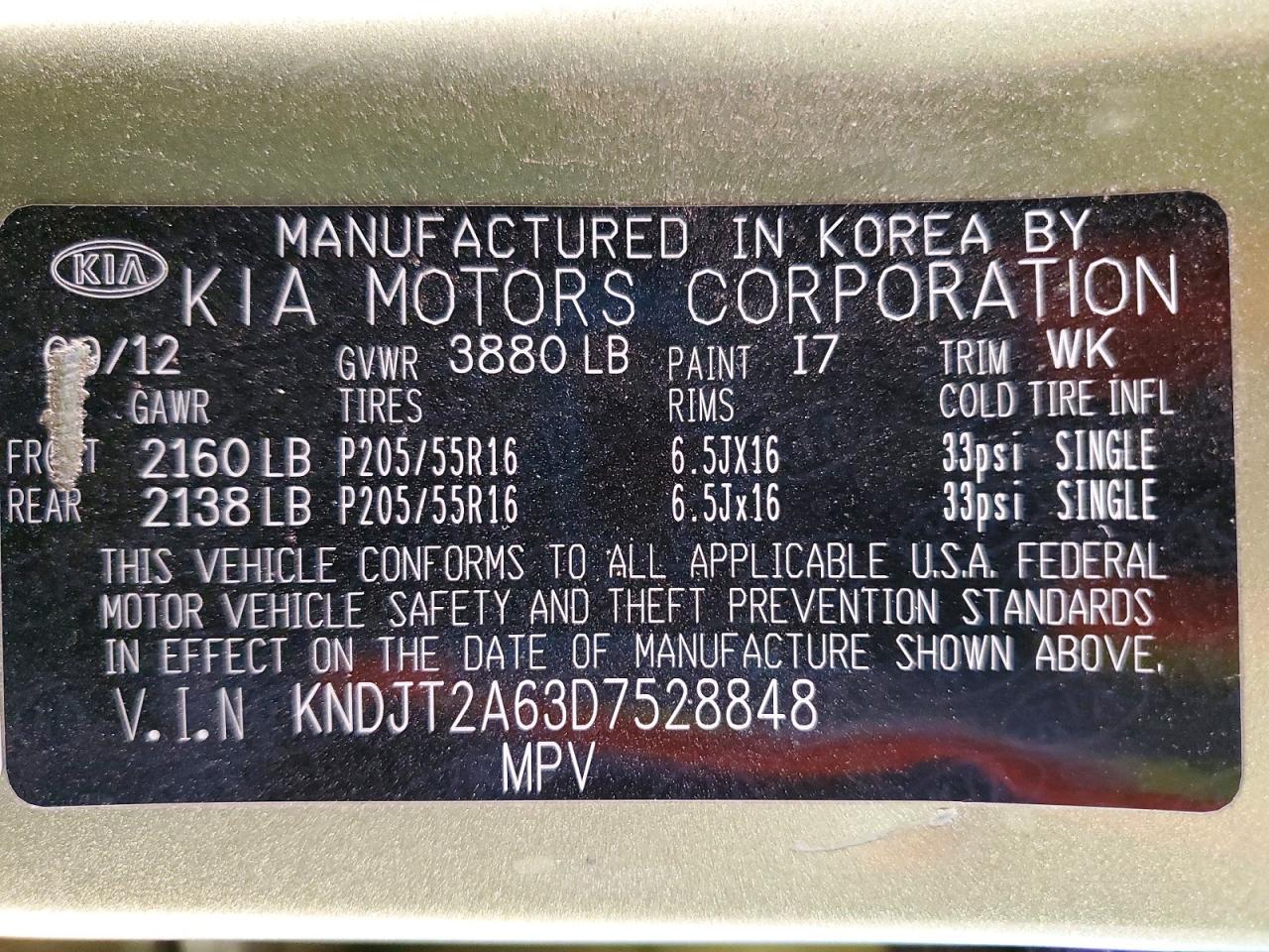 2013 Kia Soul + Green vin: KNDJT2A63D7528848