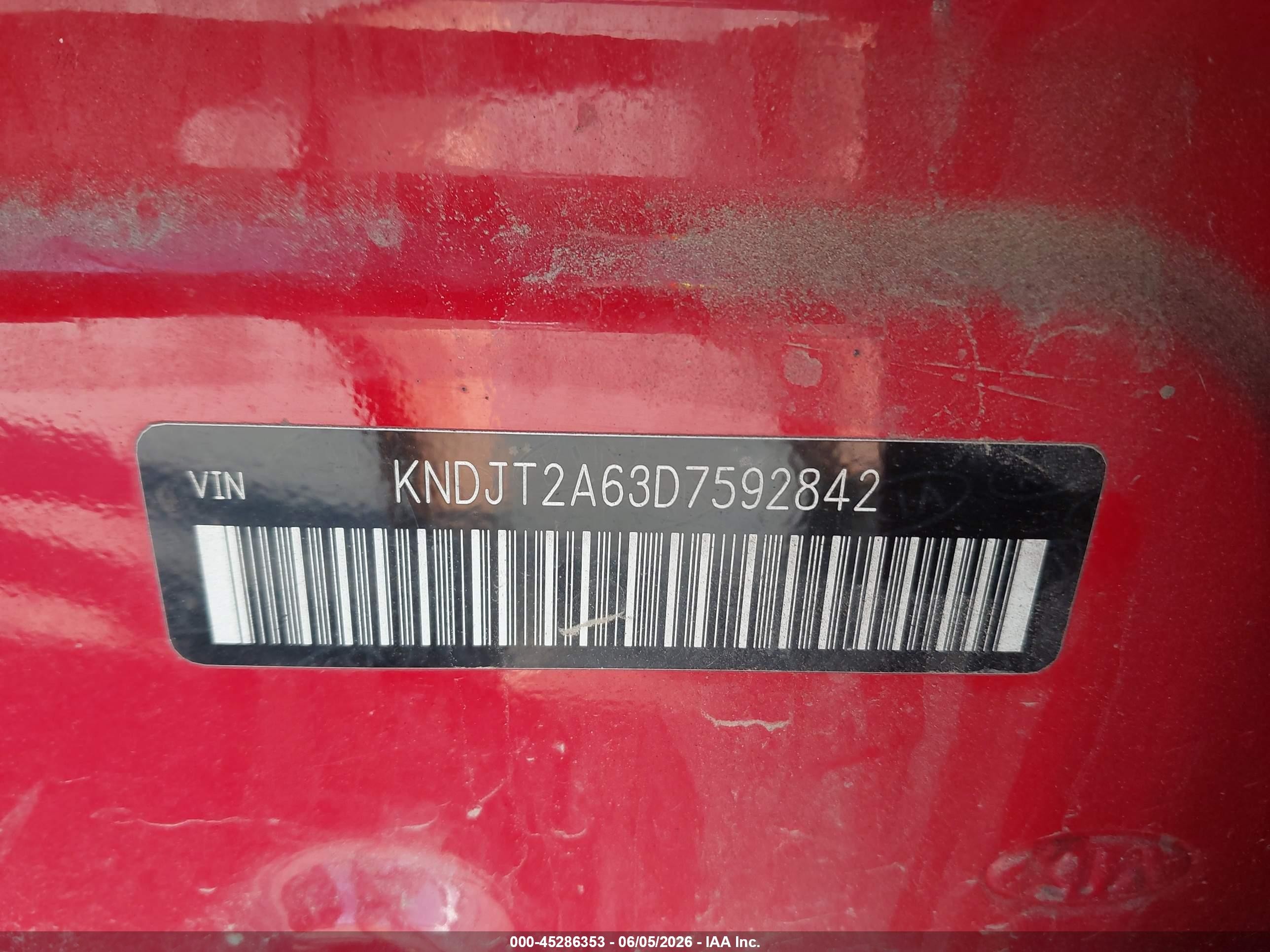 2013 Kia Soul + Красный vin: KNDJT2A63D7592842