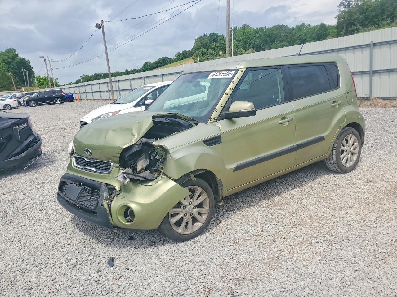 2012 Kia Soul + Зеленый vin: KNDJT2A64C7459926