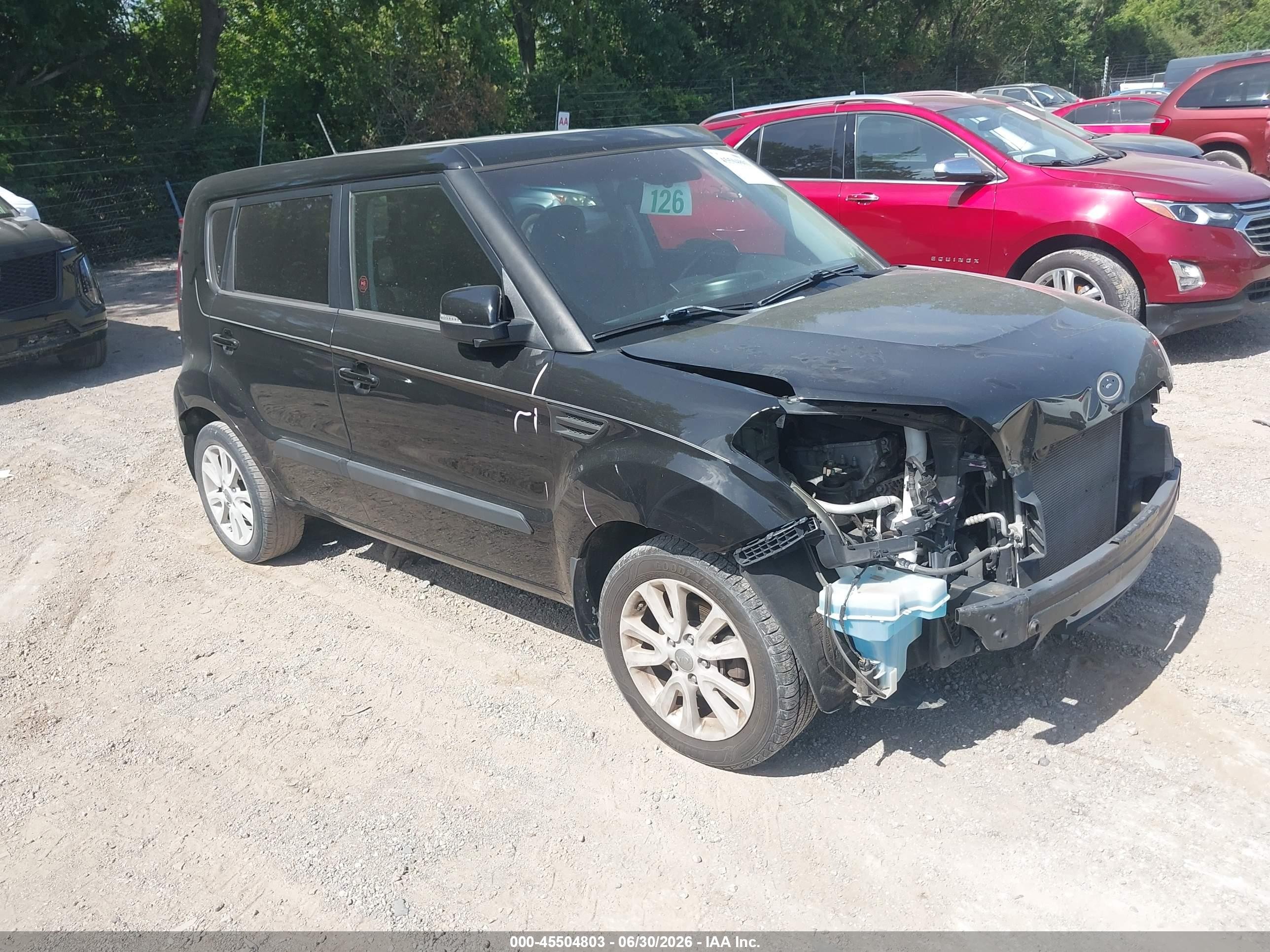 2013 Kia Soul + Черный vin: KNDJT2A64D7753456
