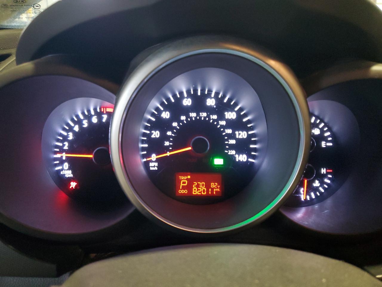 2012 Kia Soul + Green vin: KNDJT2A66C7476730 Damage: Warning Light - Air Bag, On, Unacceptable