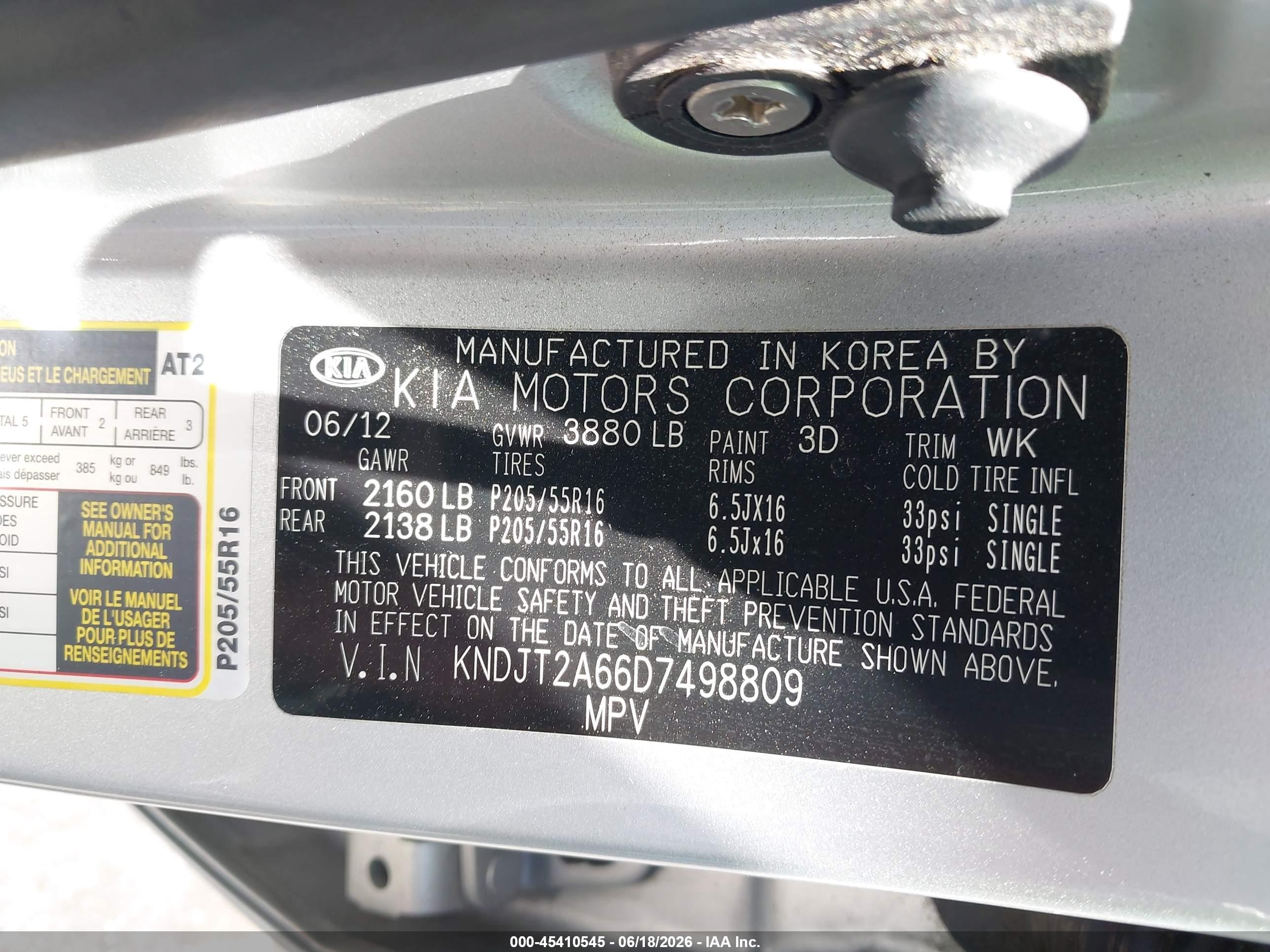 2013 Kia Soul + Silver vin: KNDJT2A66D7498809