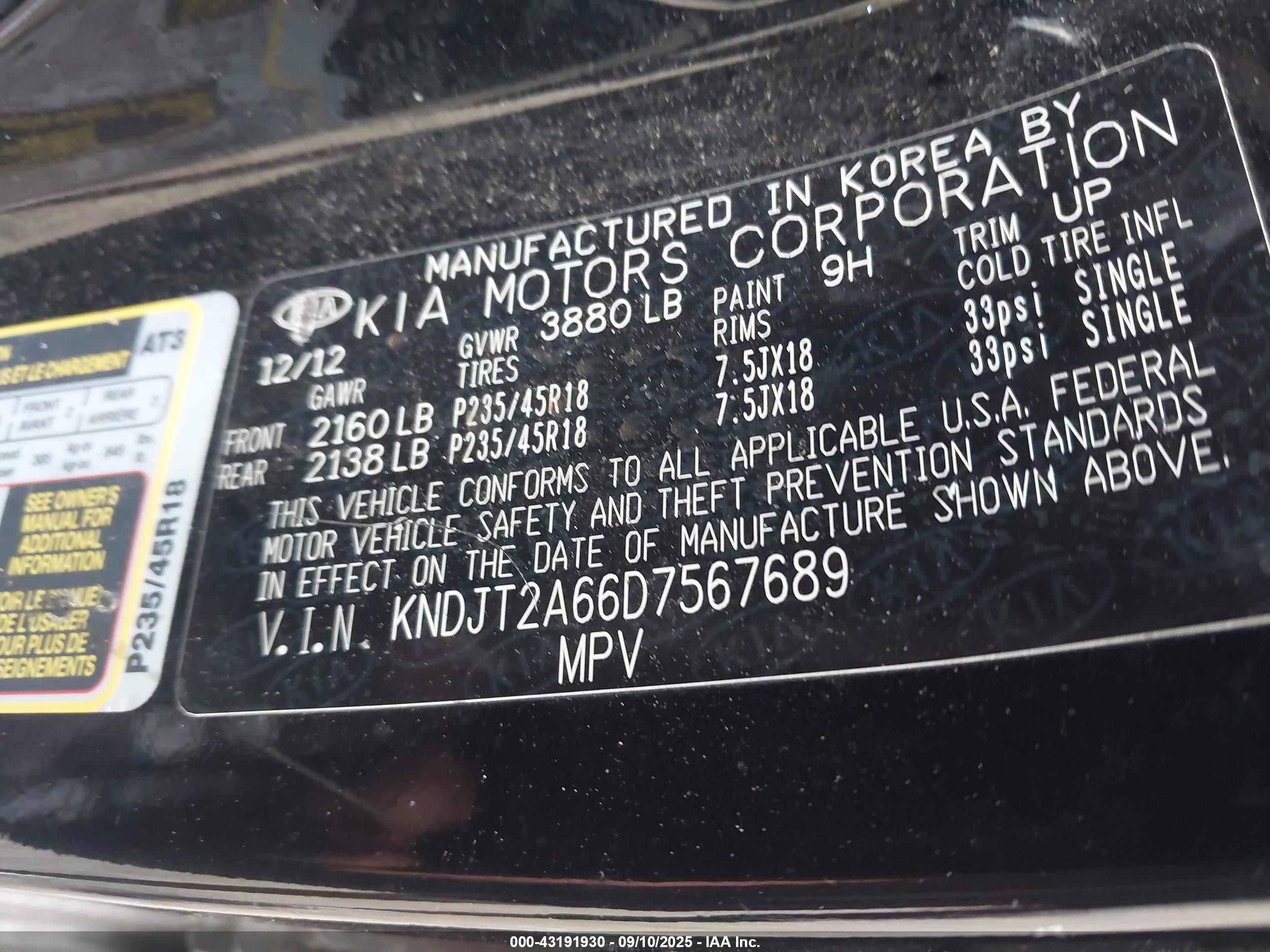 2013 Kia Soul ! Black vin: KNDJT2A66D7567689