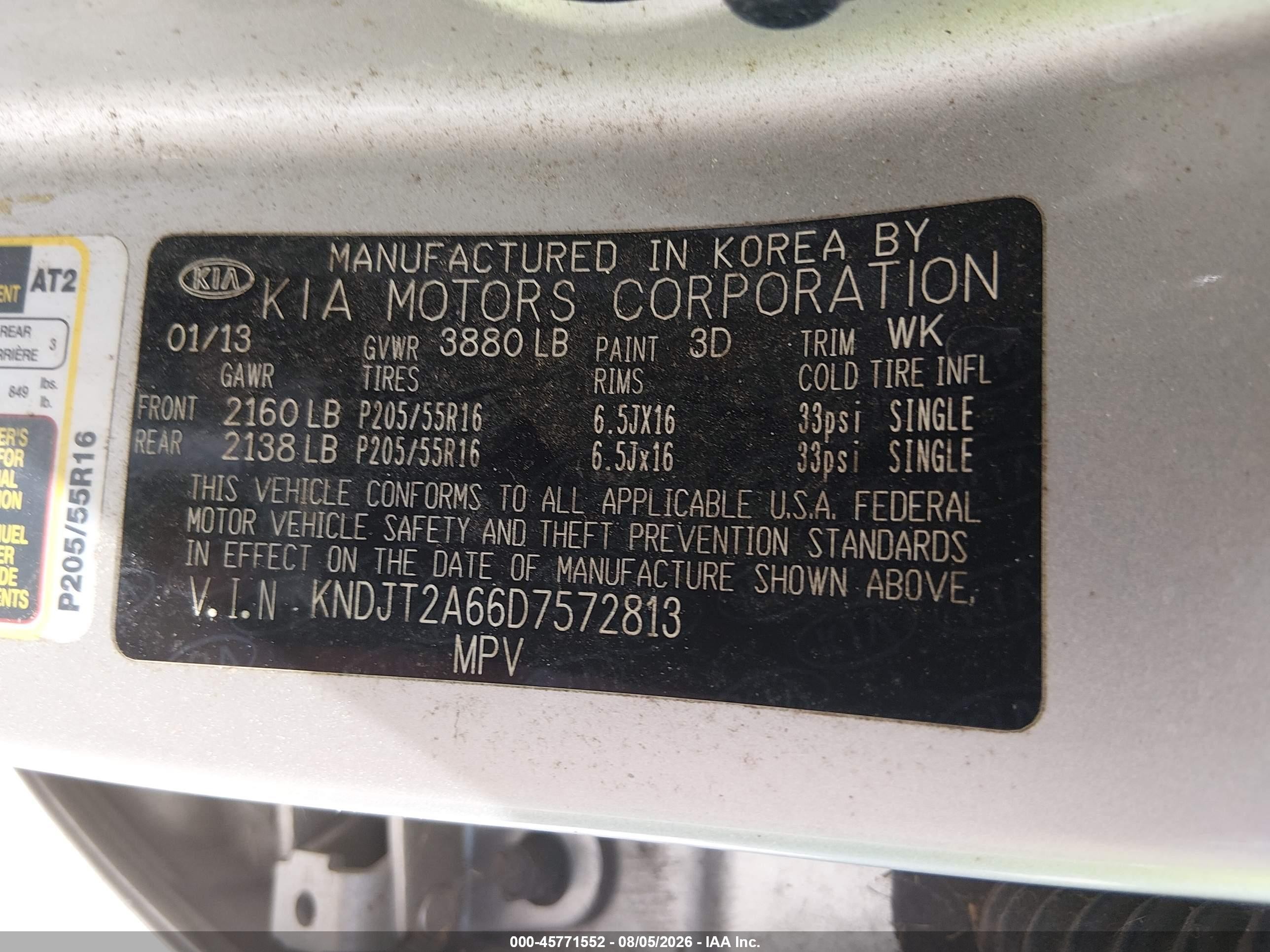 2013 Kia Soul + Silver vin: KNDJT2A66D7572813