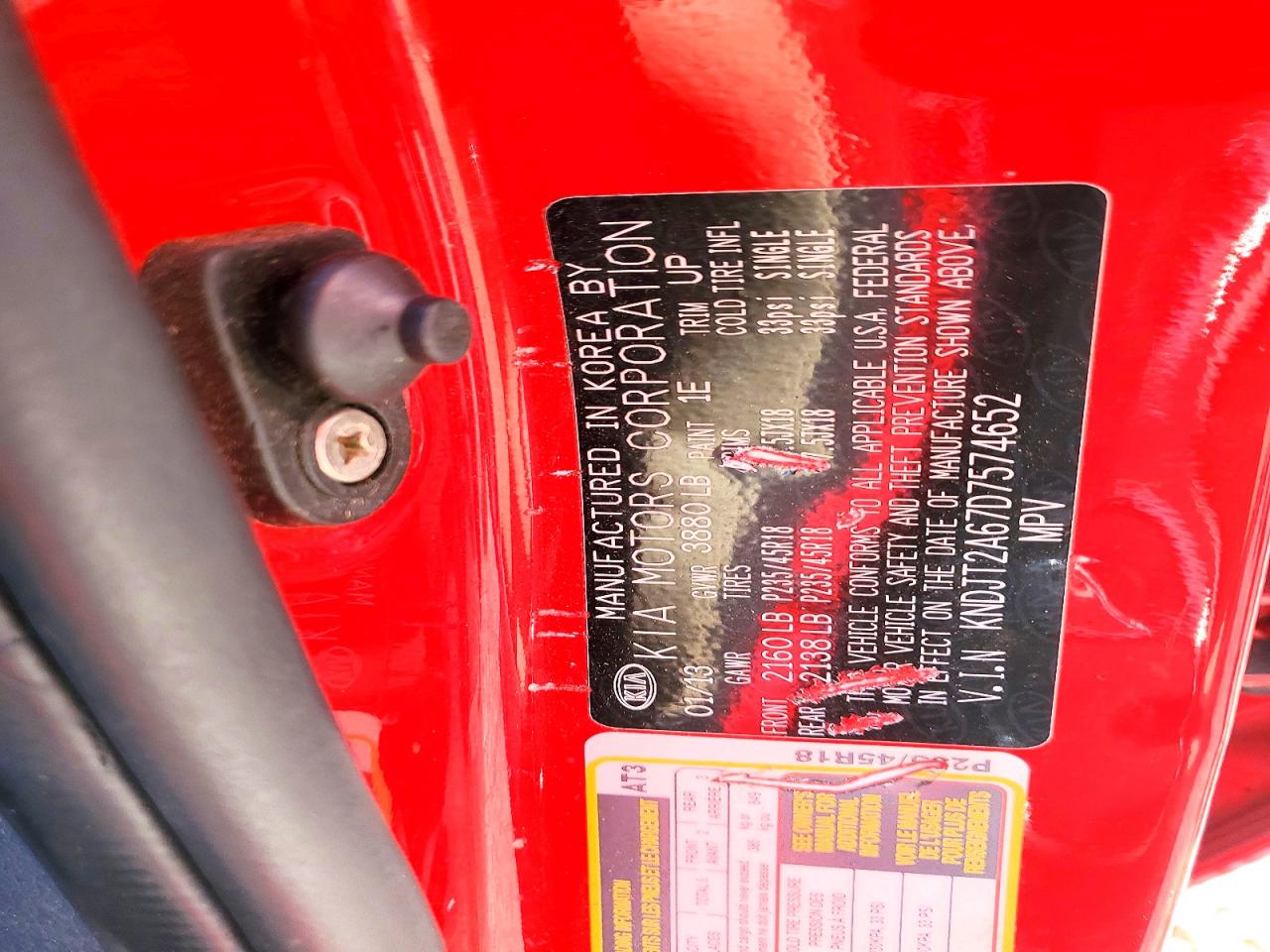 2013 Kia Soul ! Red vin: KNDJT2A67D7574652