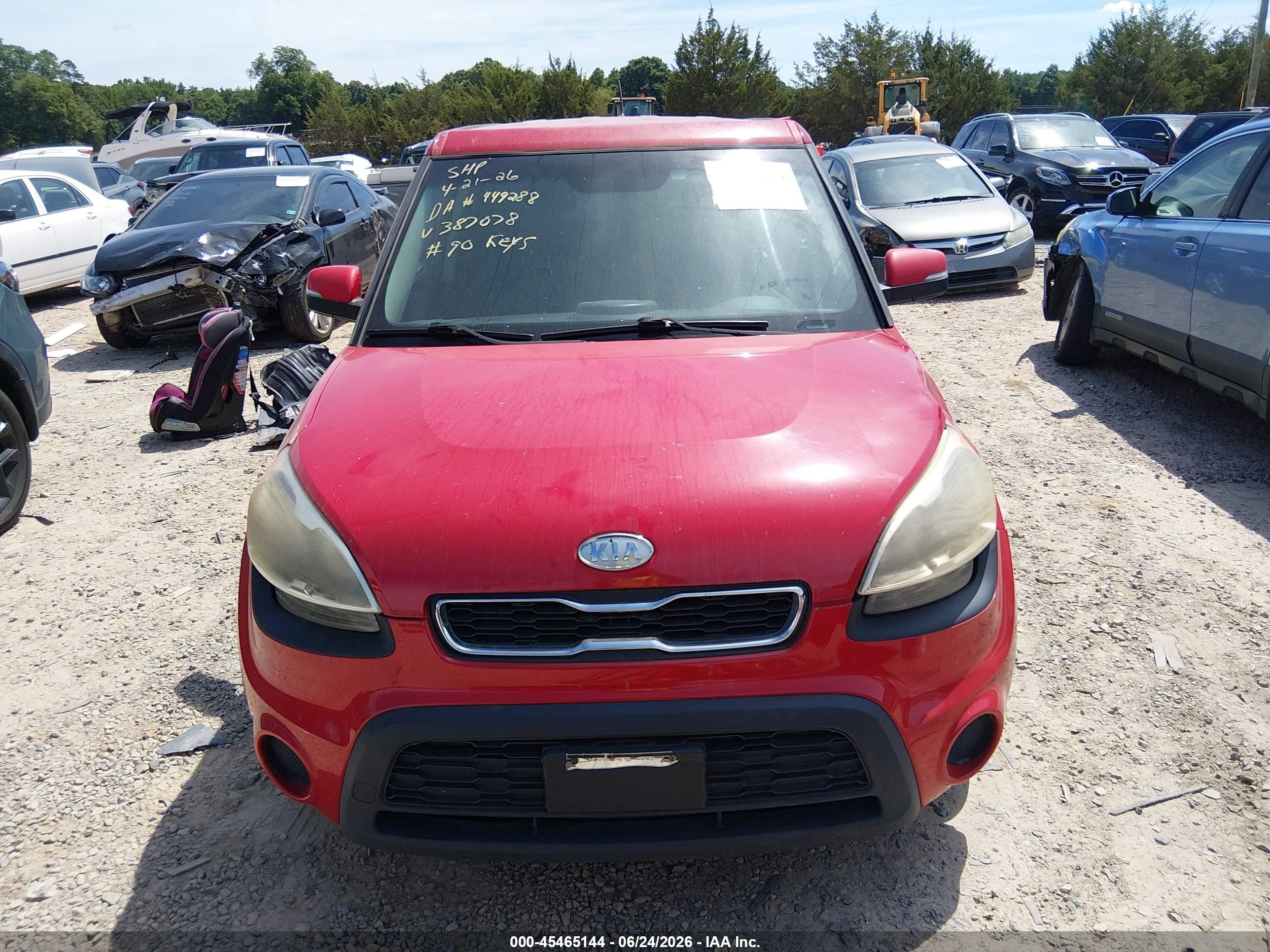 2012 Kia Soul + Красный vin: KNDJT2A6XC7387078