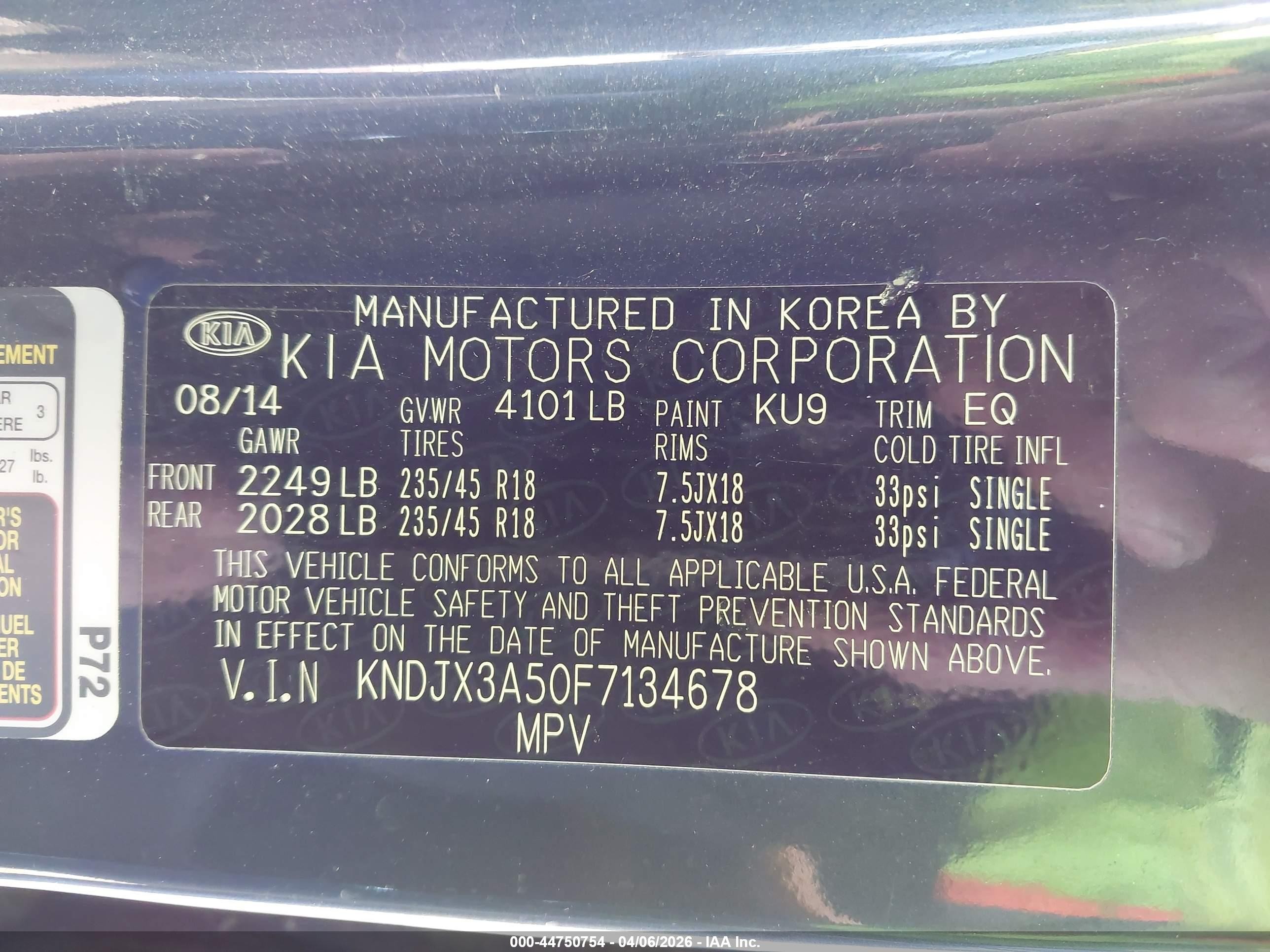 2015 Kia Soul ! Синий vin: KNDJX3A50F7134678