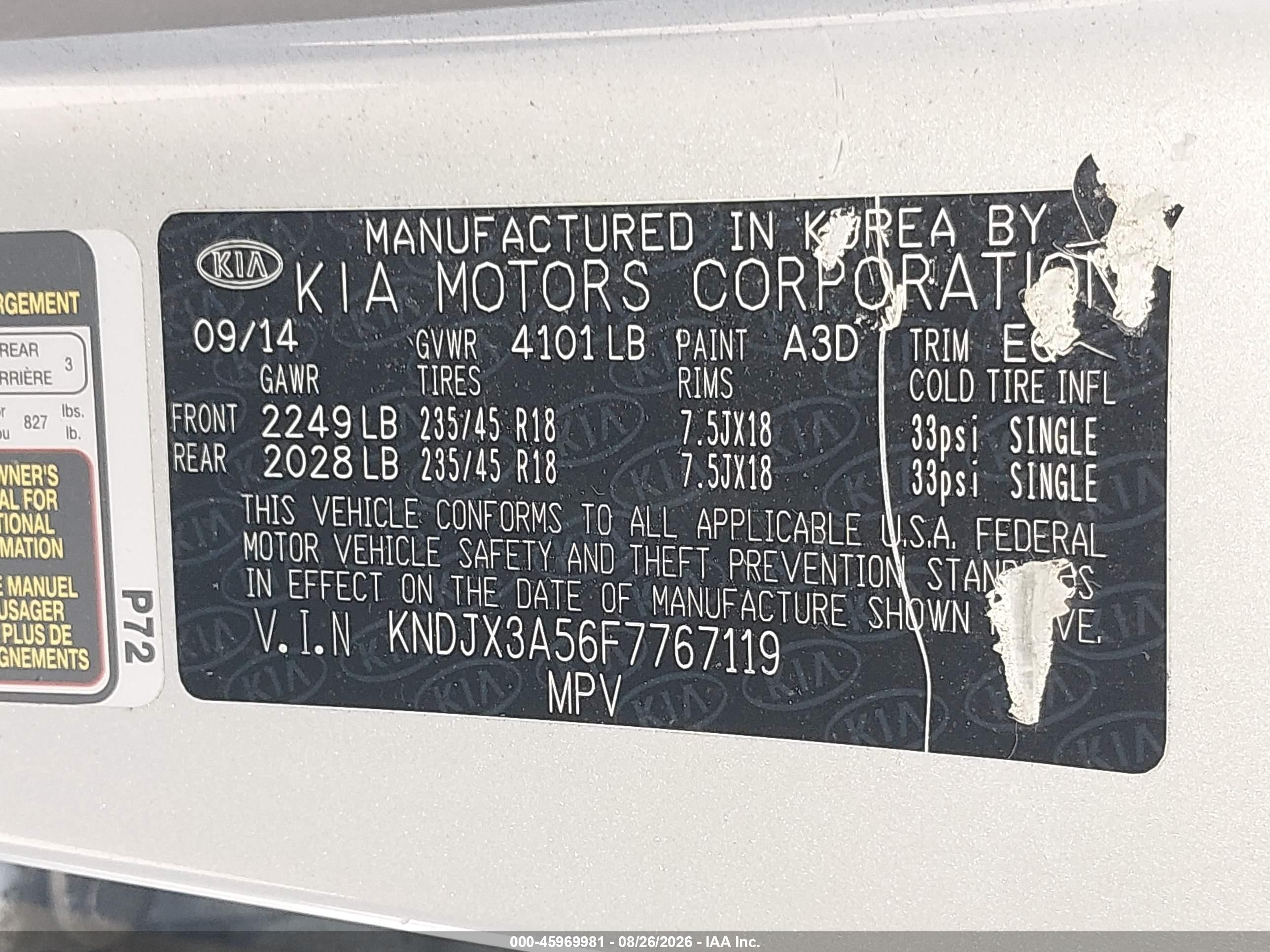 2015 Kia Soul ! Silver vin: KNDJX3A56F7767119