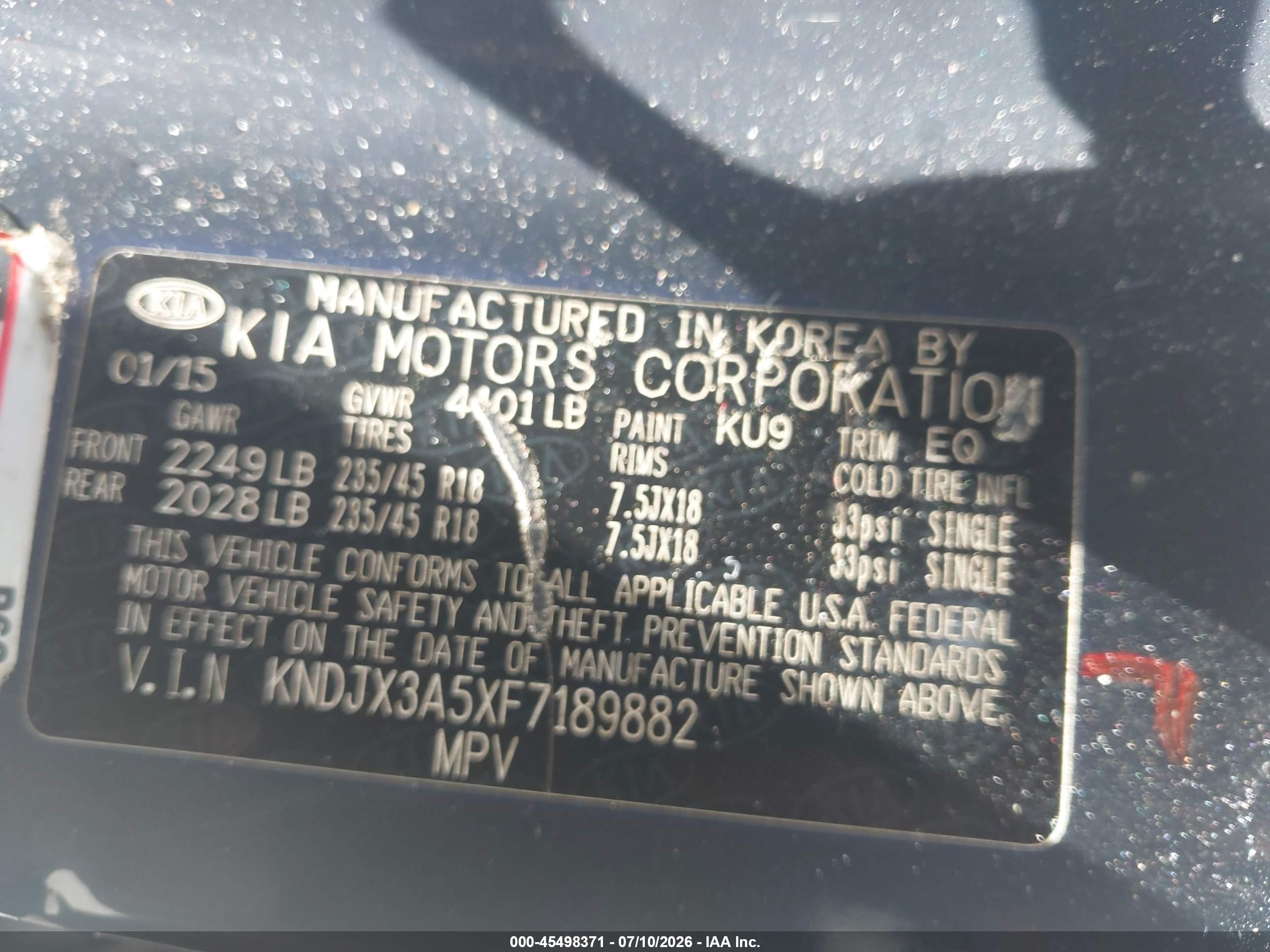 2015 Kia Soul ! Gray vin: KNDJX3A5XF7189882