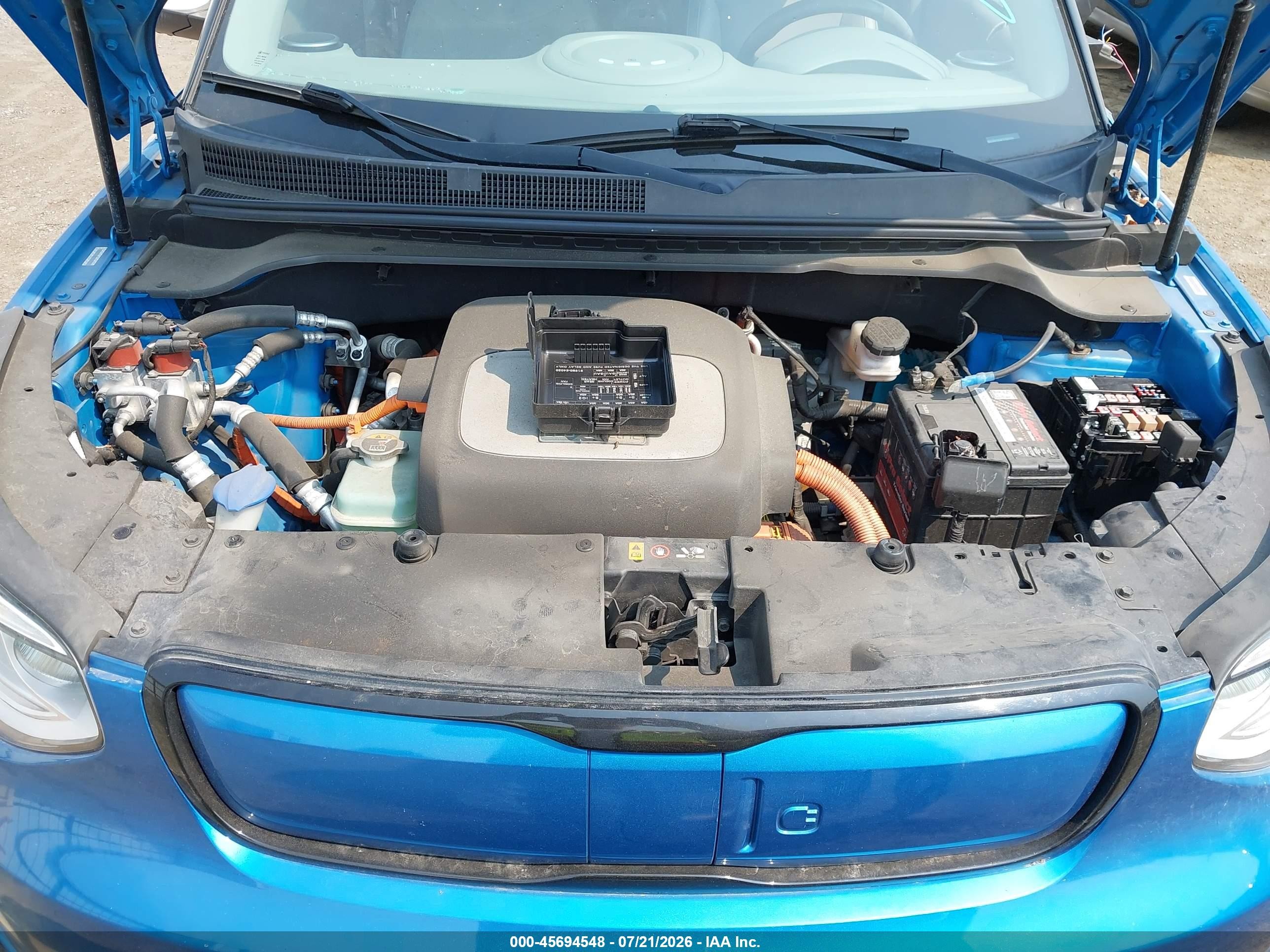 2015 Kia Soul Ev + Blue vin: KNDJX3AE7F7001223