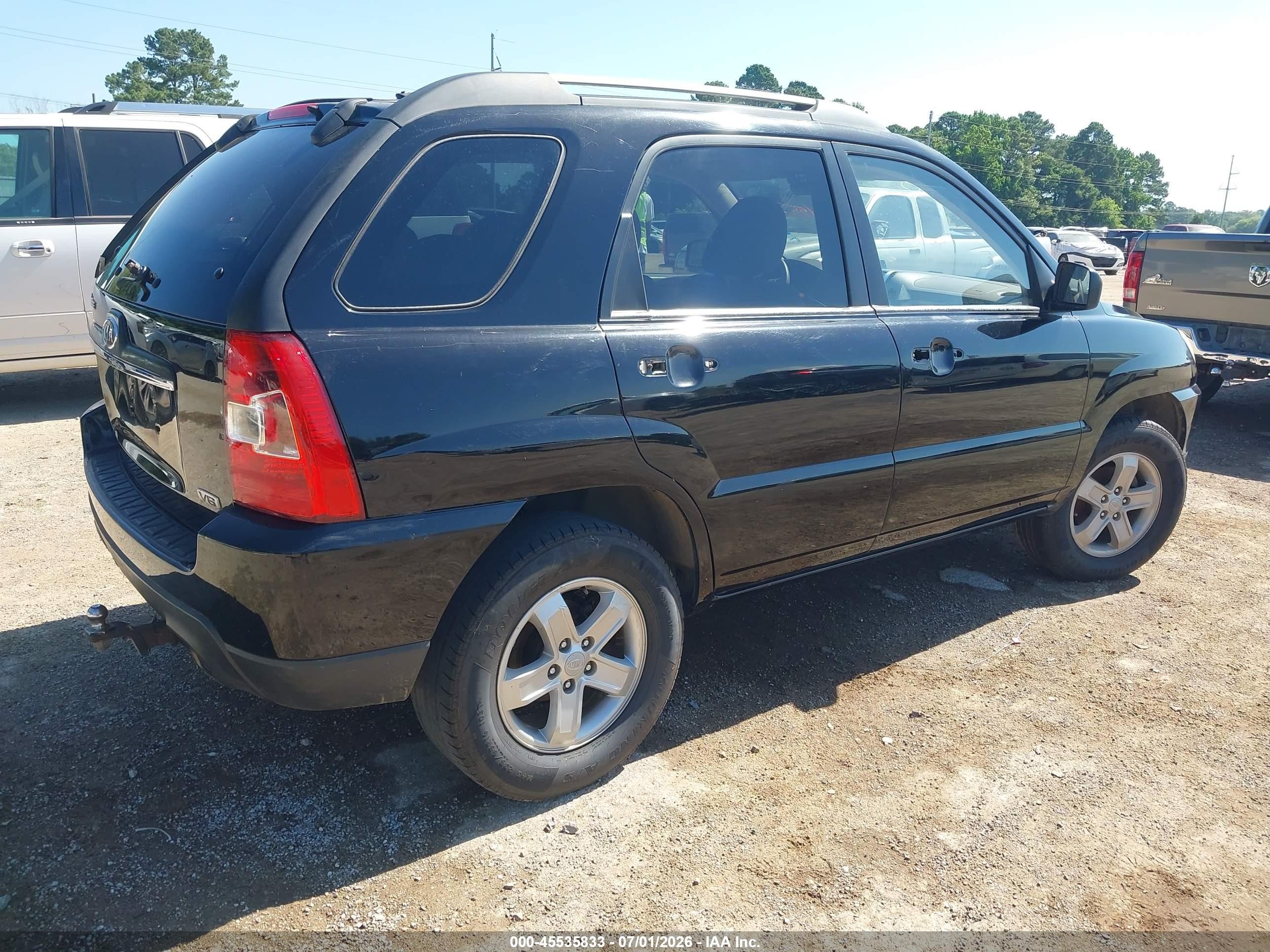 2010 Kia Sportage Lx V6 Black vin: KNDKG3A33A7720335