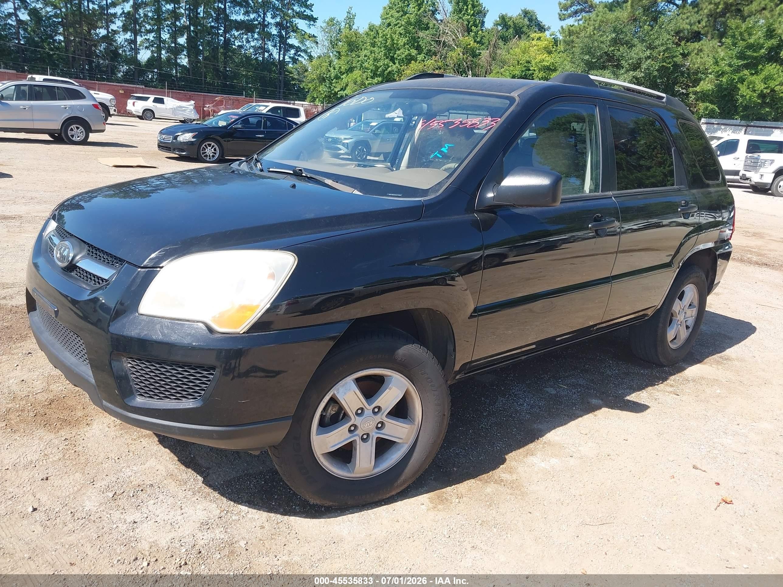 2010 Kia Sportage Lx V6 Black vin: KNDKG3A33A7720335