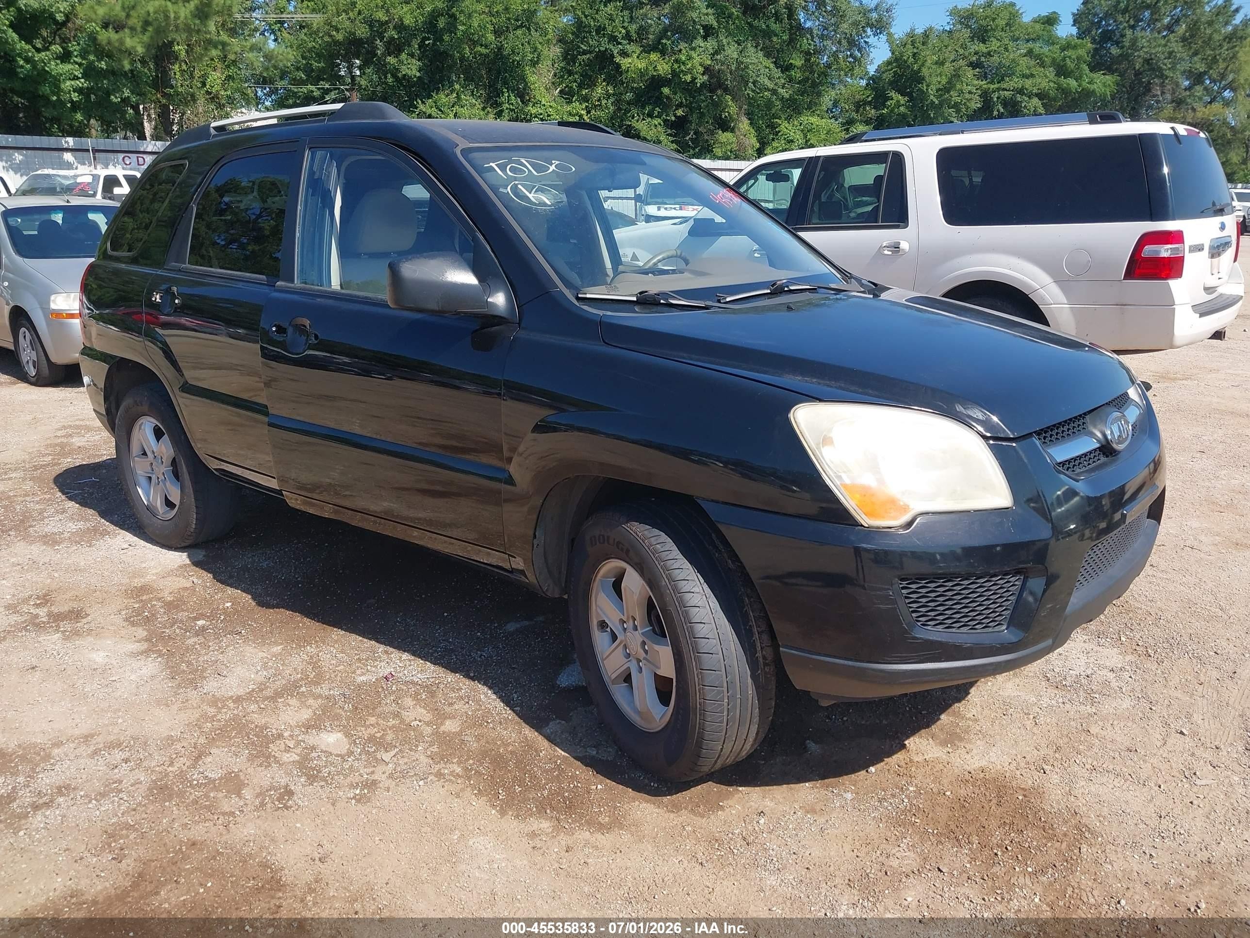 2010 Kia Sportage Lx V6 Black vin: KNDKG3A33A7720335