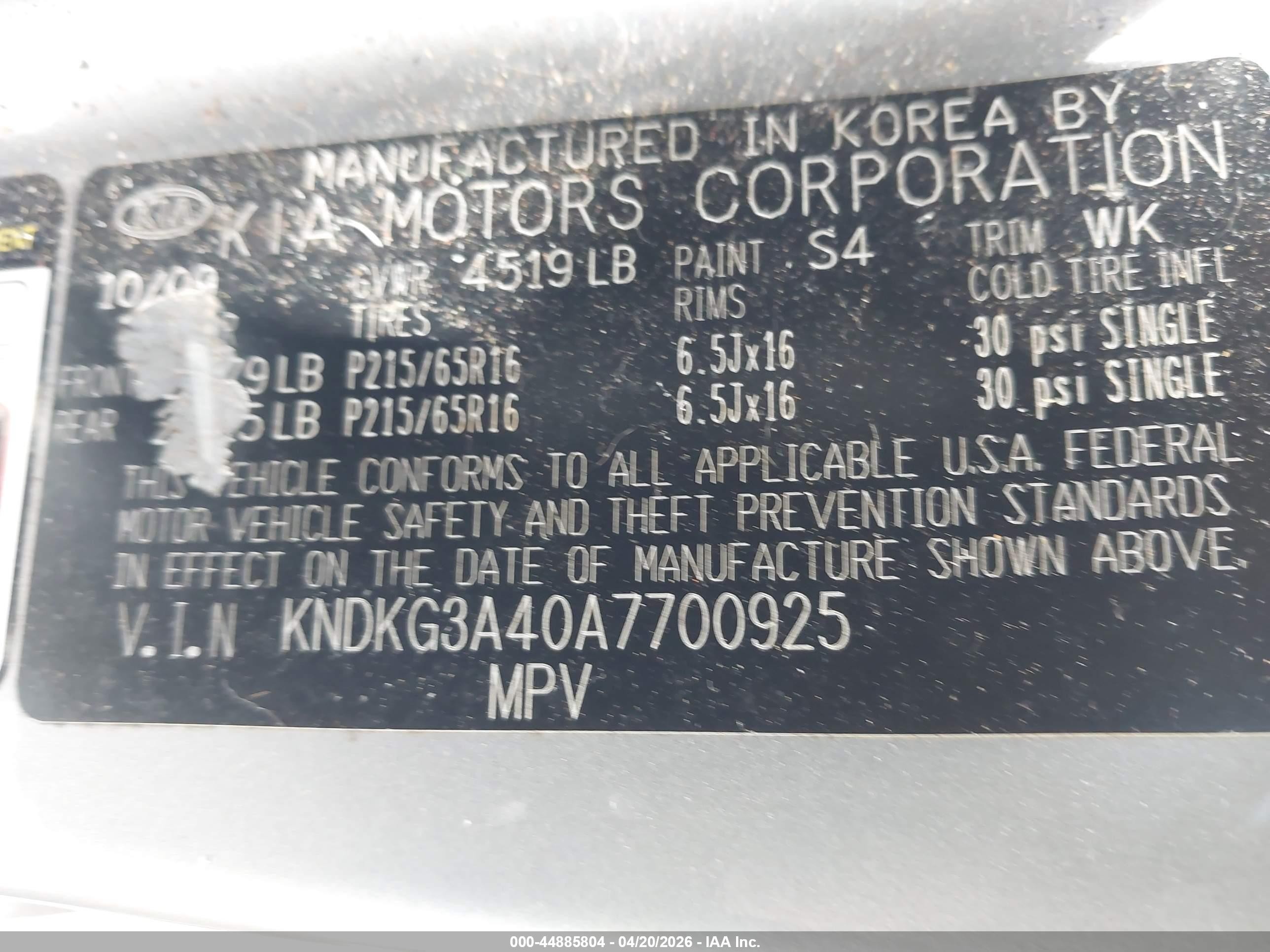 2010 Kia Sportage Lx Silver vin: KNDKG3A40A7700925