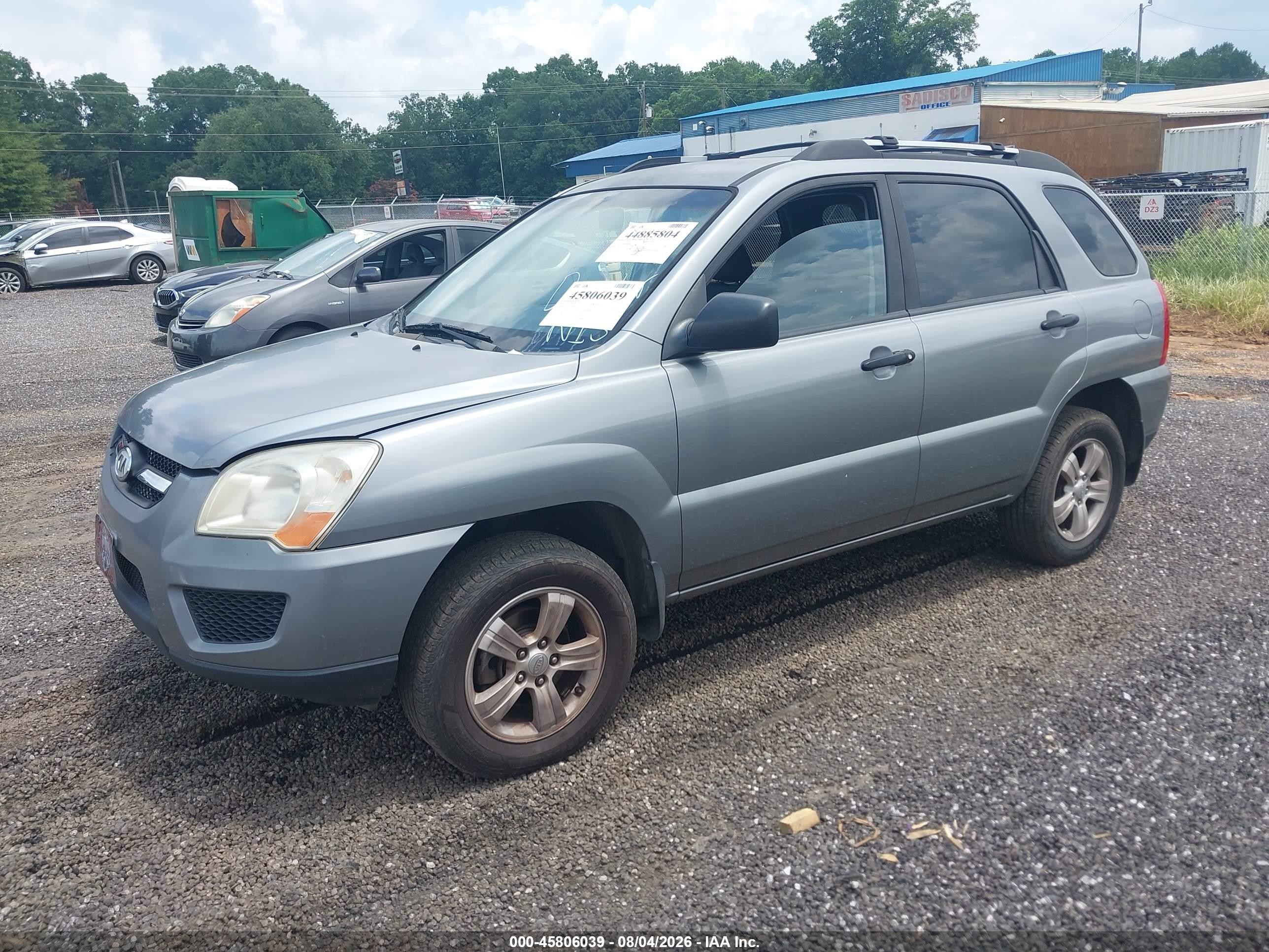 2010 Kia Sportage Lx Gray vin: KNDKG3A40A7700925