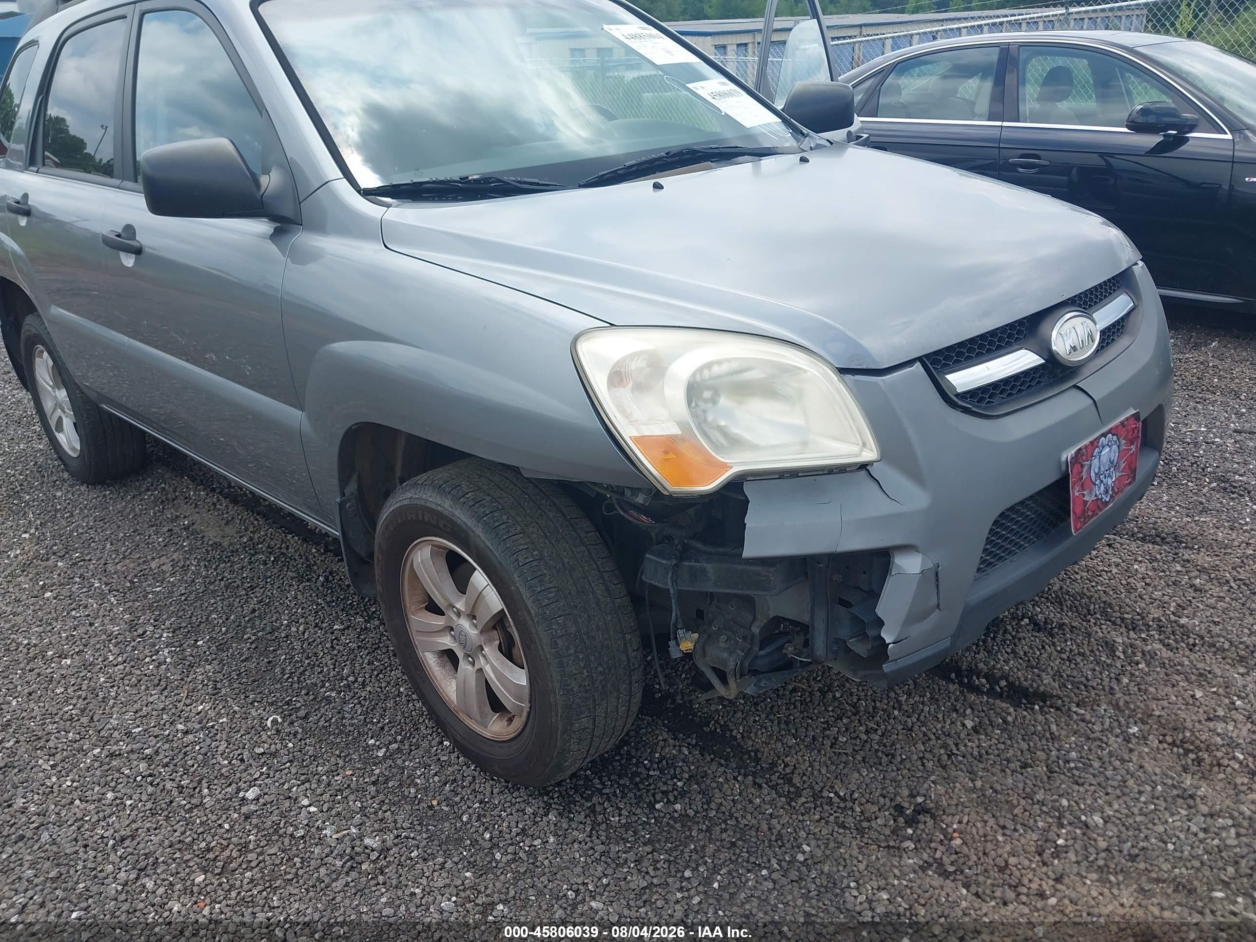 2010 Kia Sportage Lx Gray vin: KNDKG3A40A7700925