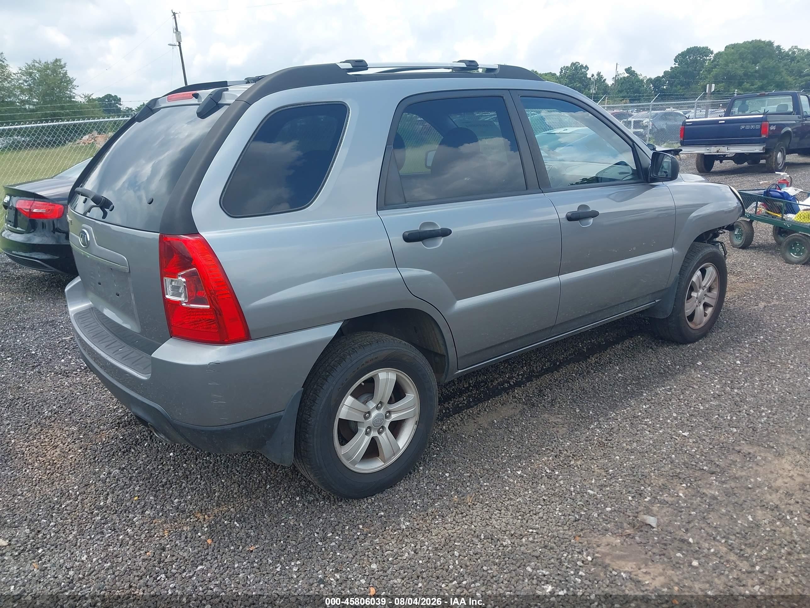 2010 Kia Sportage Lx Gray vin: KNDKG3A40A7700925