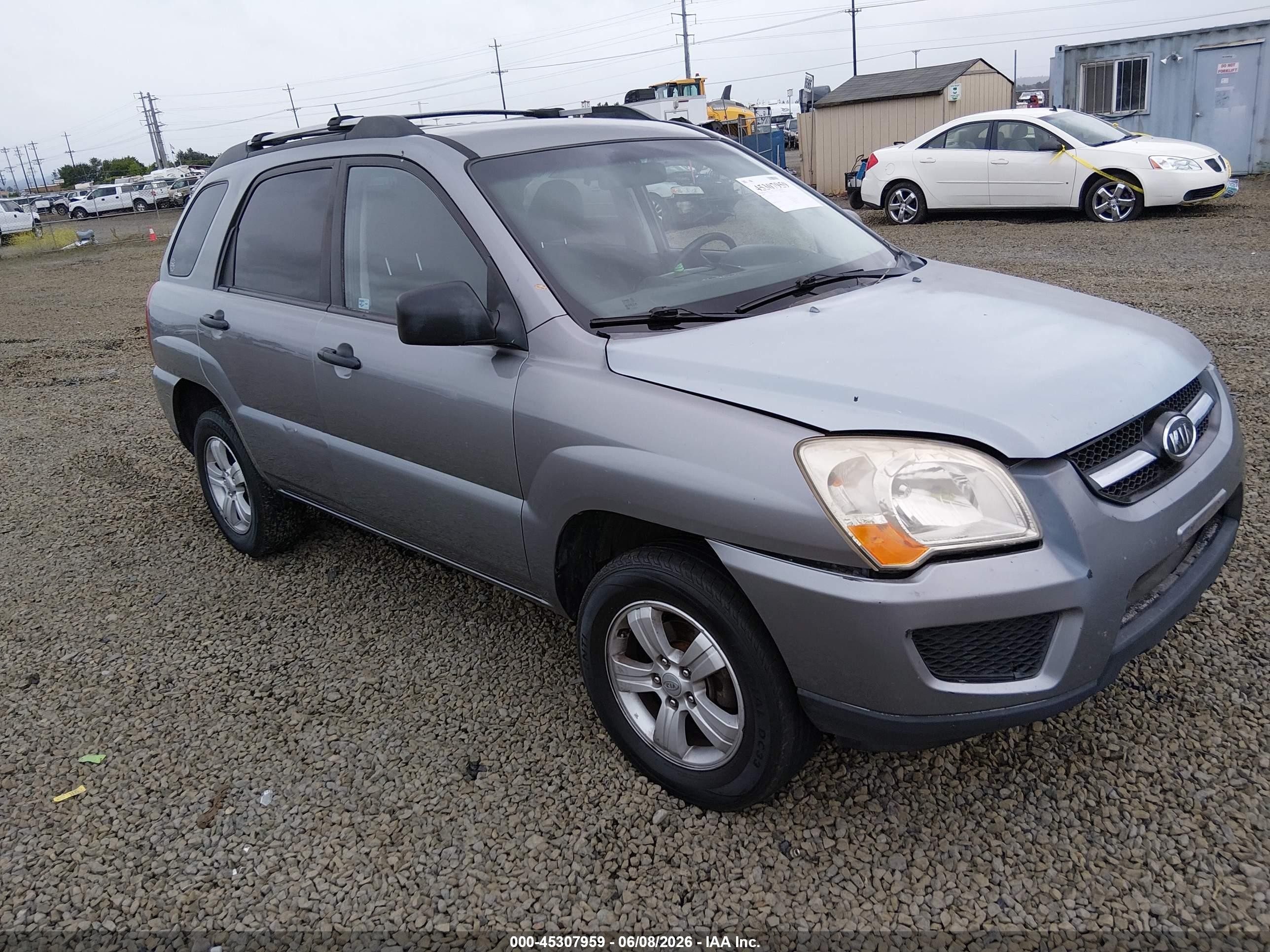 2010 Kia Sportage Lx Gray vin: KNDKG3A41A7693595