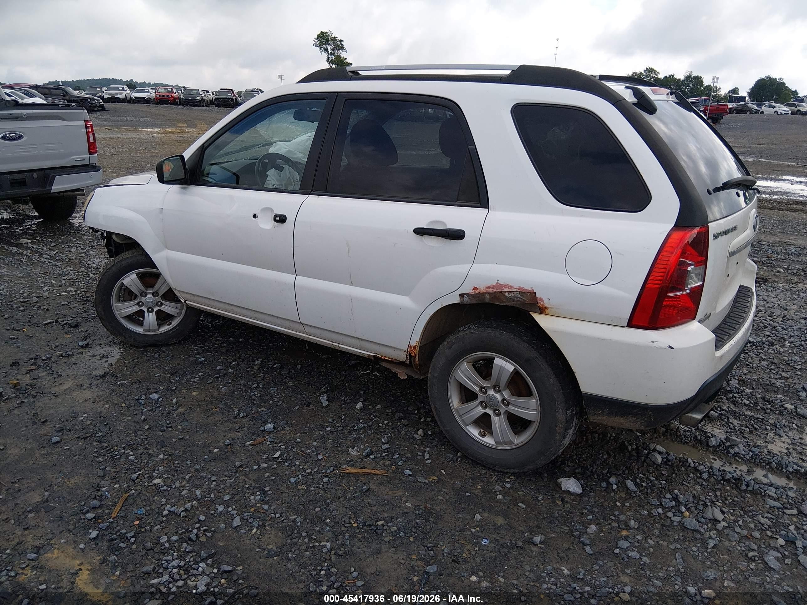 2010 Kia Sportage Lx White vin: KNDKG3A41A7726725