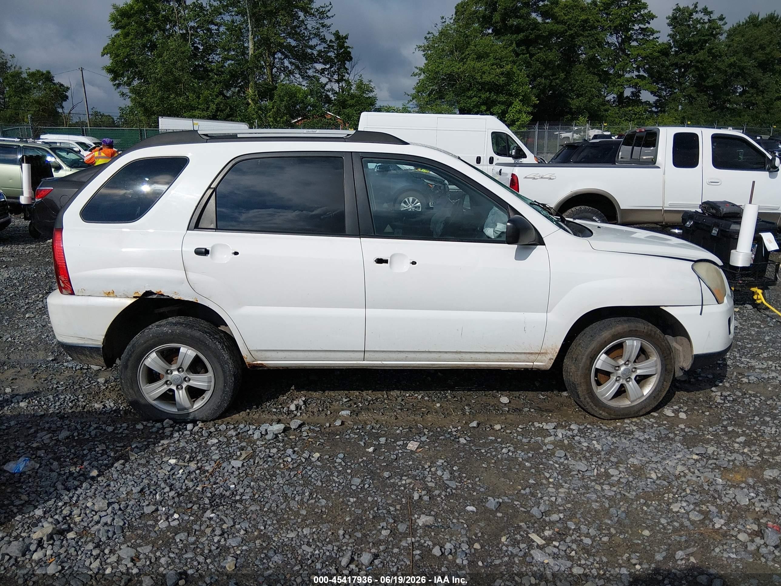 2010 Kia Sportage Lx White vin: KNDKG3A41A7726725