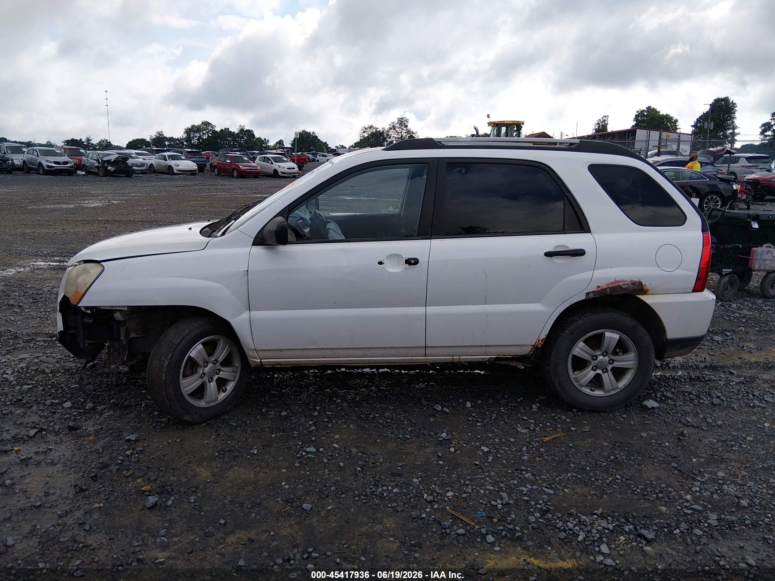 2010 Kia Sportage Lx White vin: KNDKG3A41A7726725