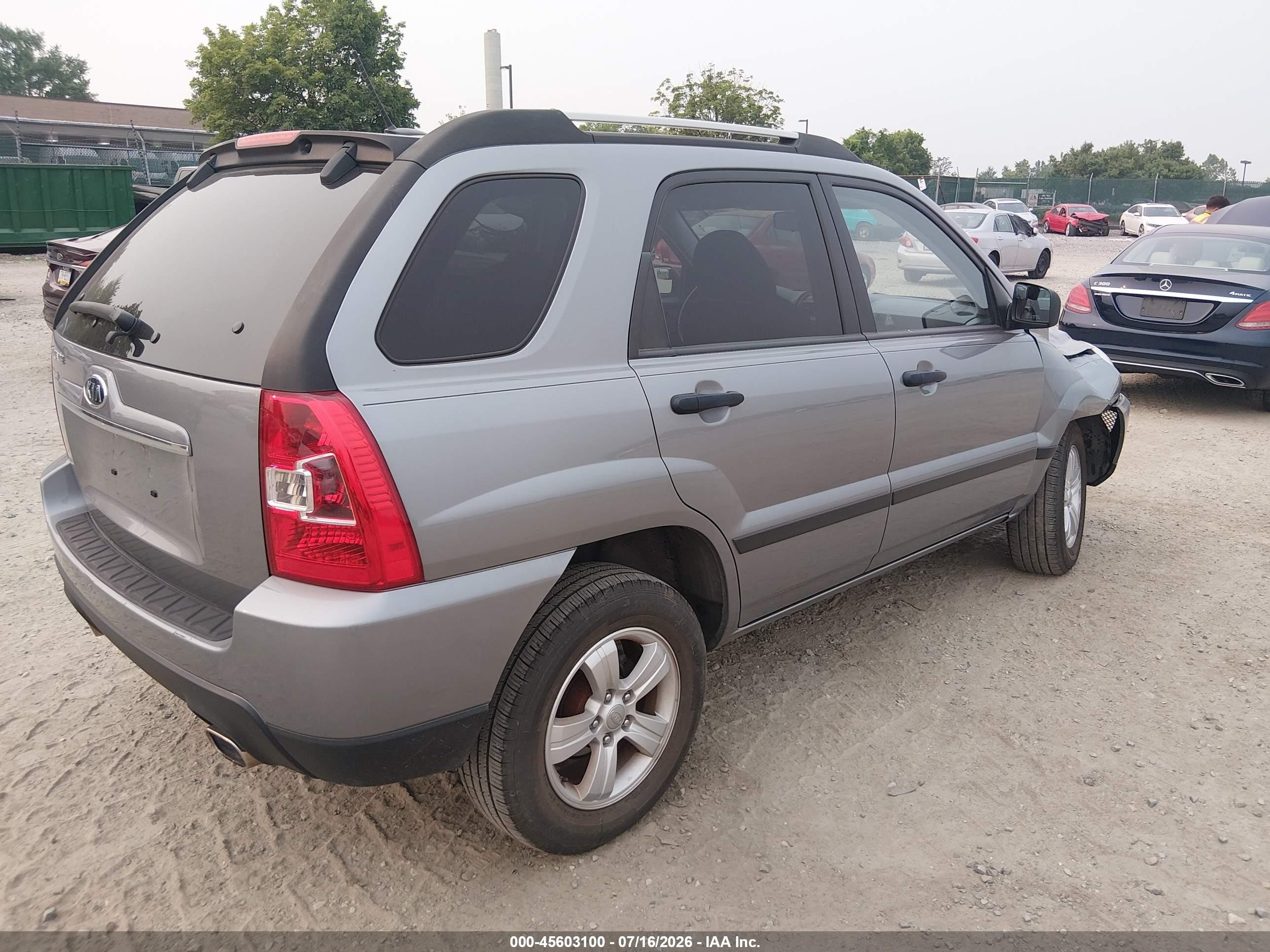 2010 Kia Sportage Lx Gray vin: KNDKG3A44A7692277