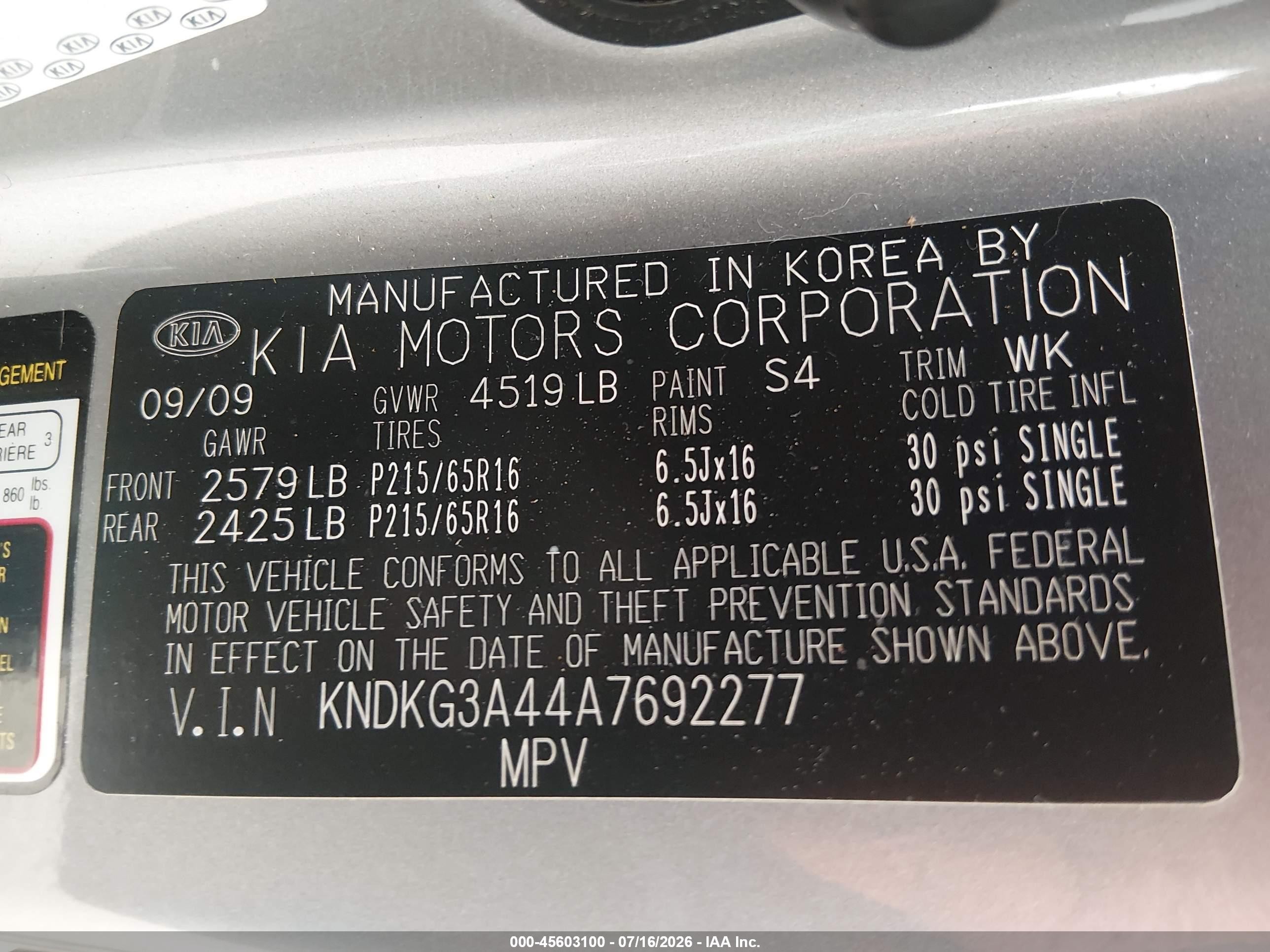 2010 Kia Sportage Lx Gray vin: KNDKG3A44A7692277