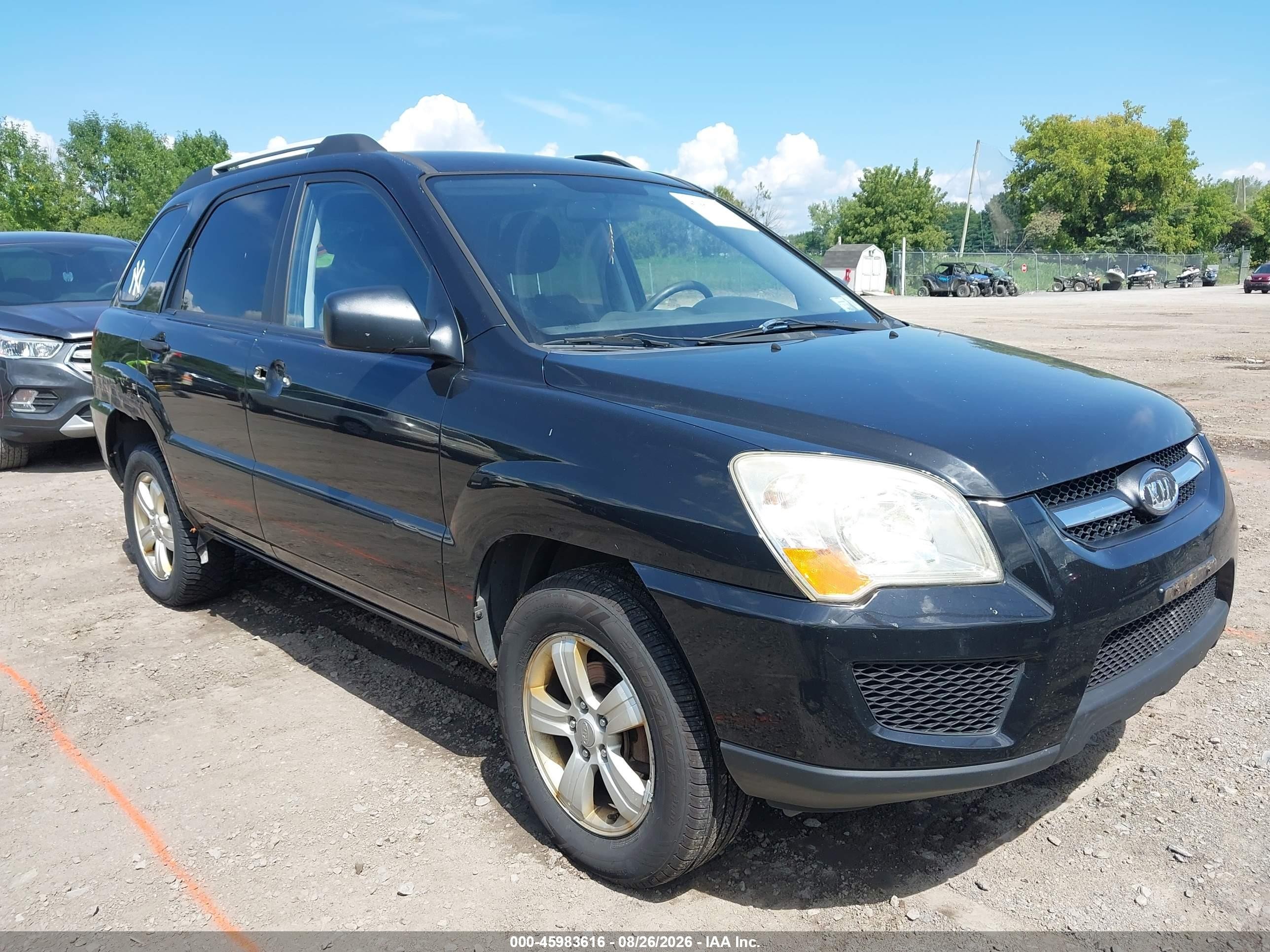2010 Kia Sportage Lx Black vin: KNDKG3A45A7708907