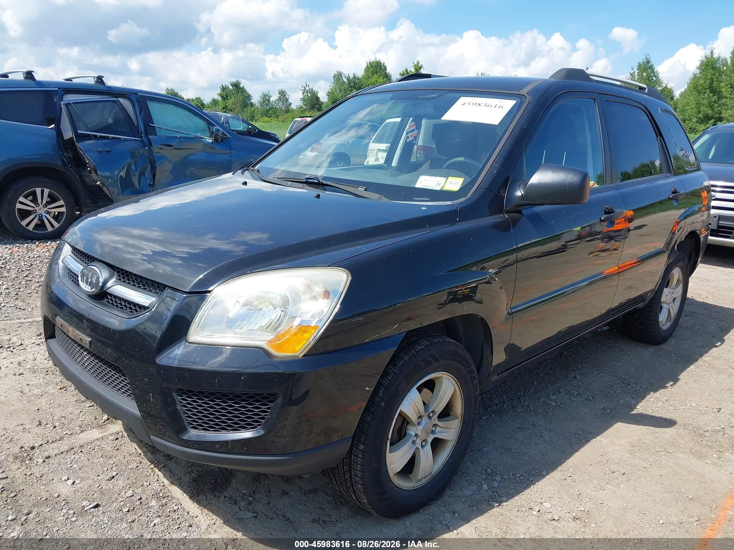2010 Kia Sportage Lx Black vin: KNDKG3A45A7708907