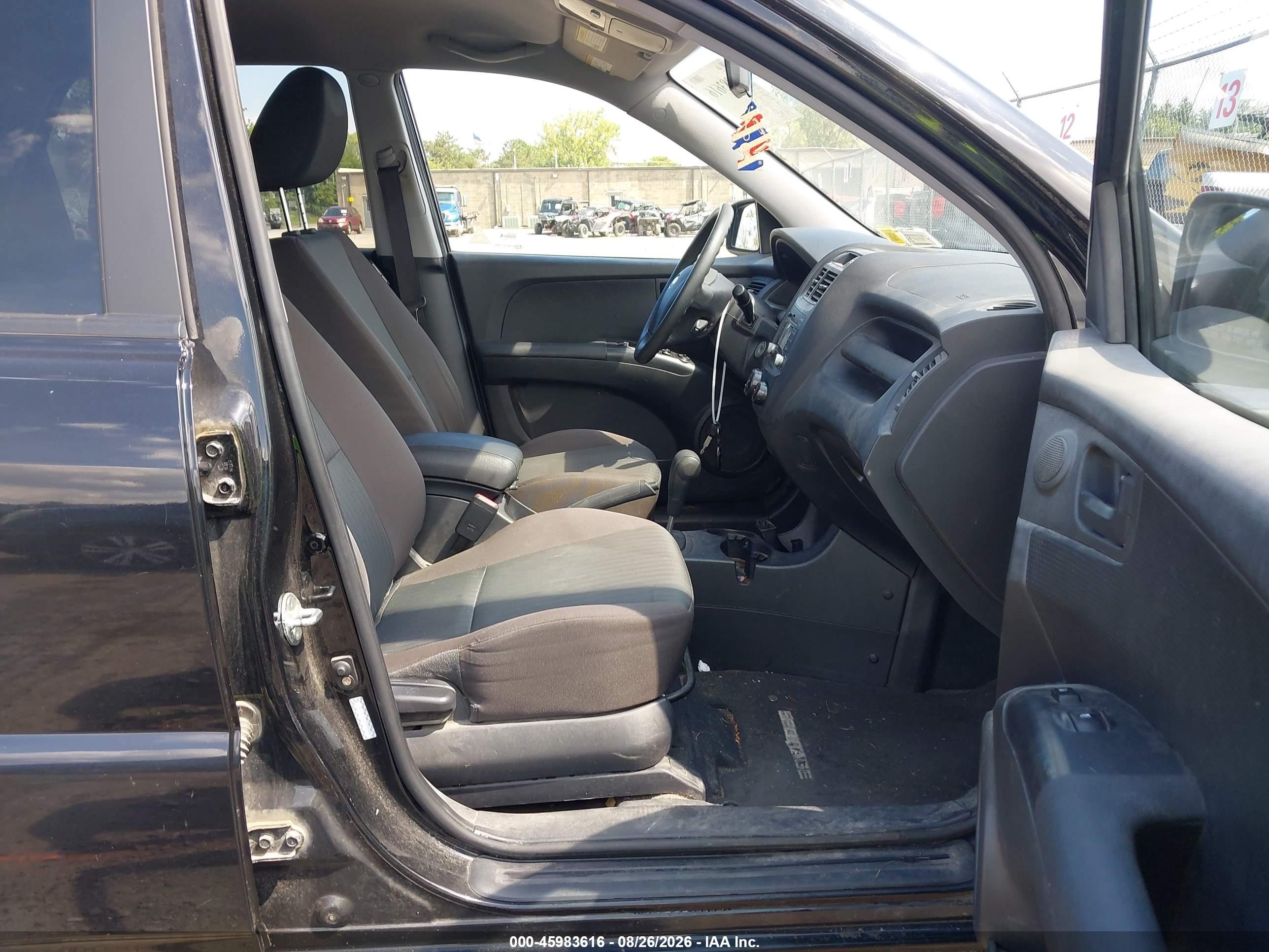 2010 Kia Sportage Lx Black vin: KNDKG3A45A7708907