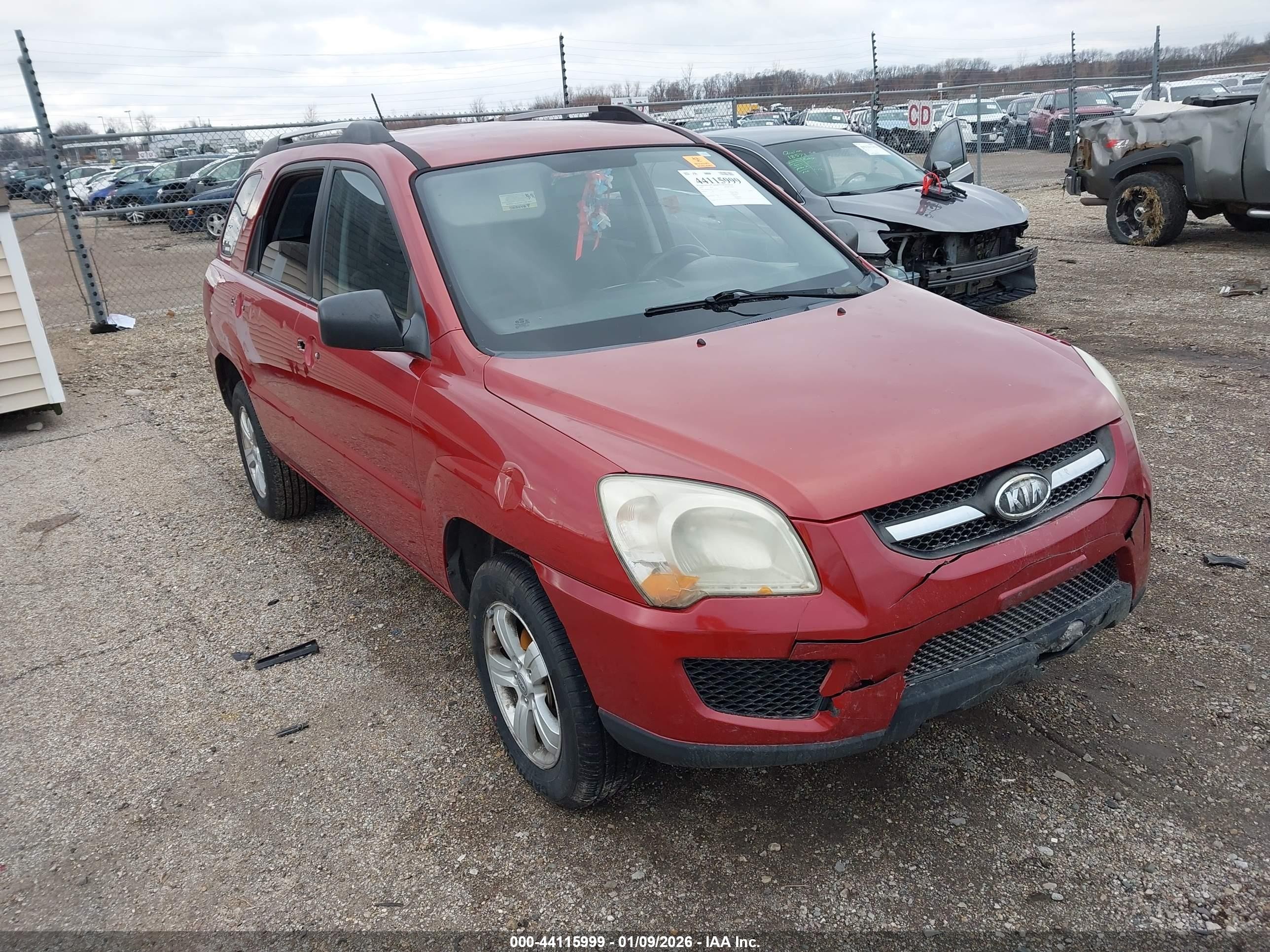 2010 Kia Sportage Lx Burgundy vin: KNDKG3A45A7722192