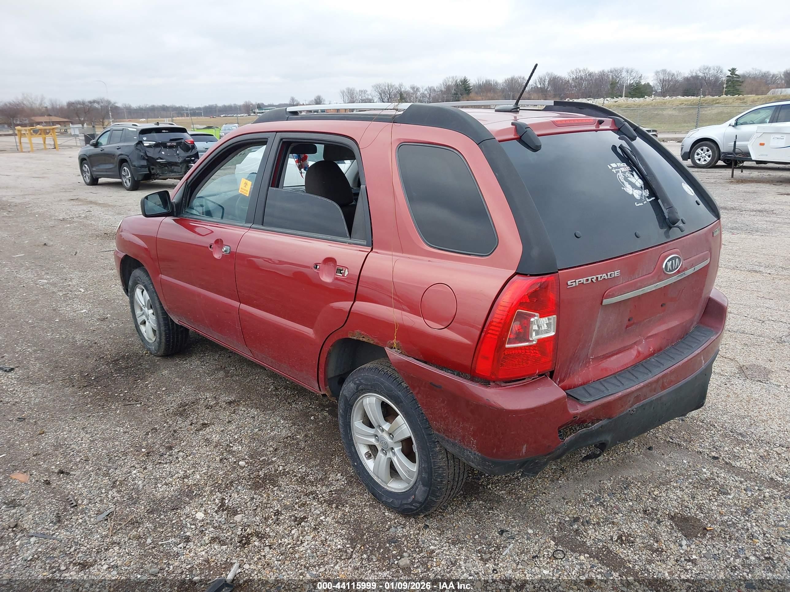 2010 Kia Sportage Lx Burgundy vin: KNDKG3A45A7722192