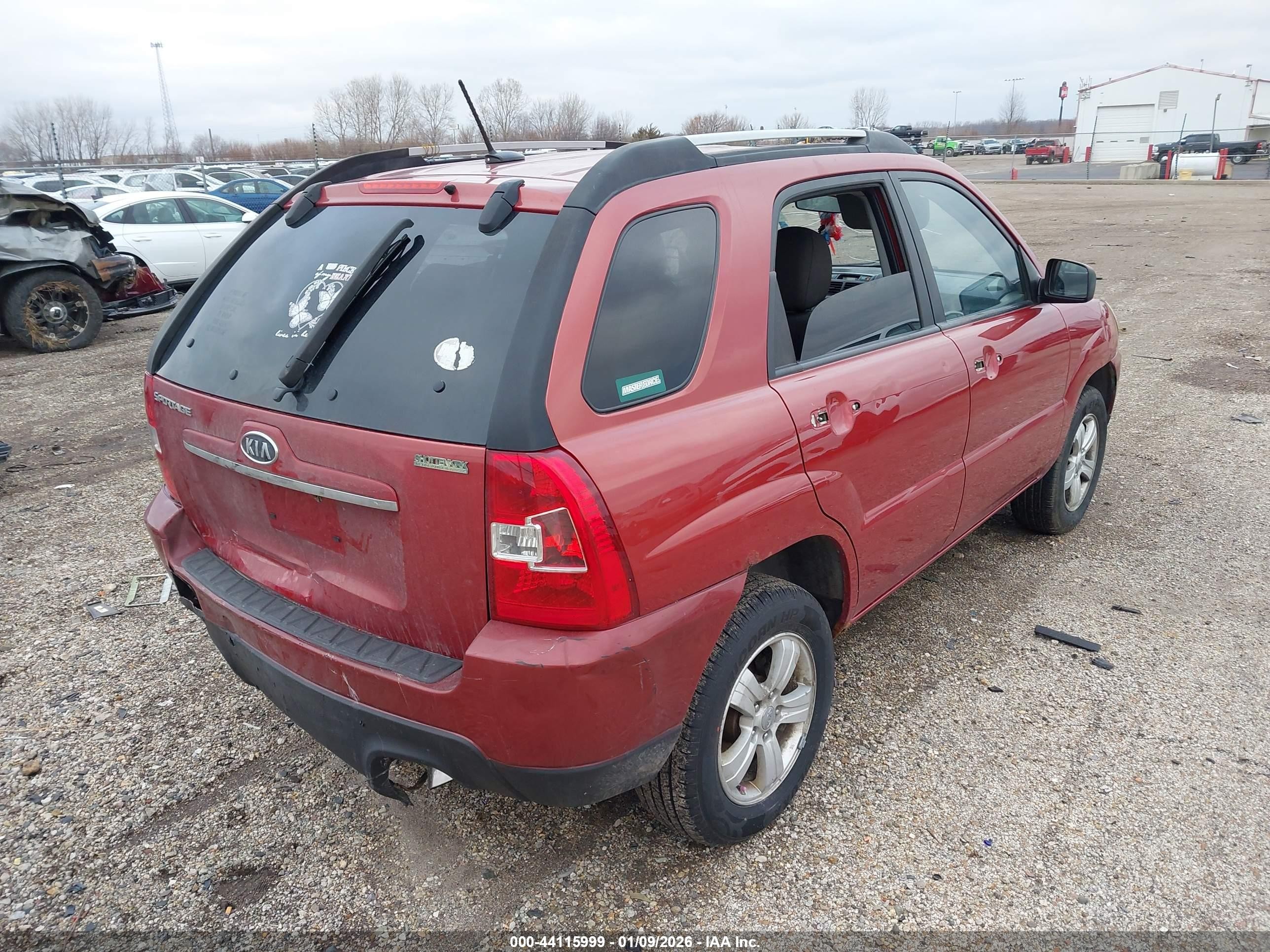 2010 Kia Sportage Lx Burgundy vin: KNDKG3A45A7722192