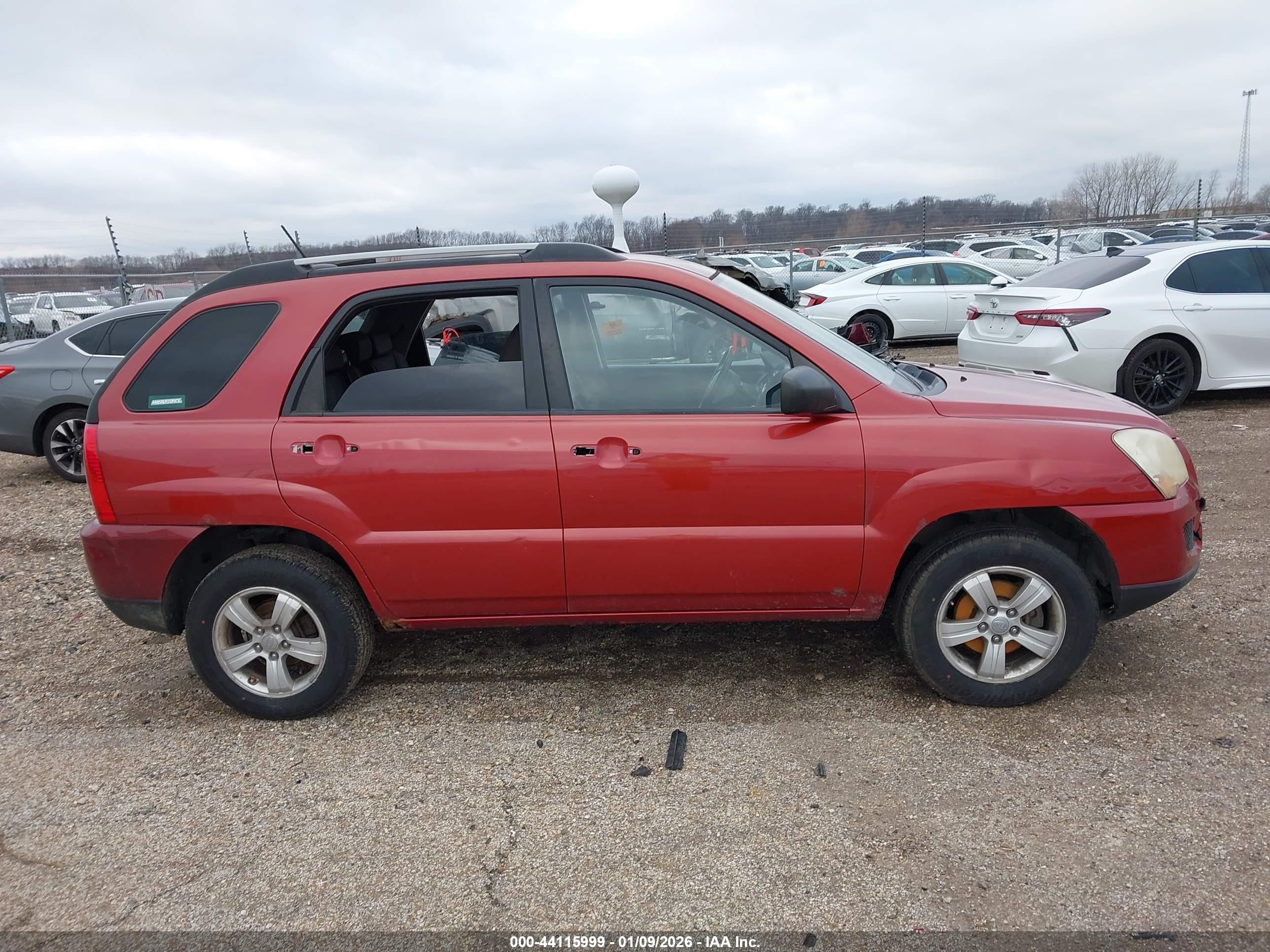 2010 Kia Sportage Lx Burgundy vin: KNDKG3A45A7722192