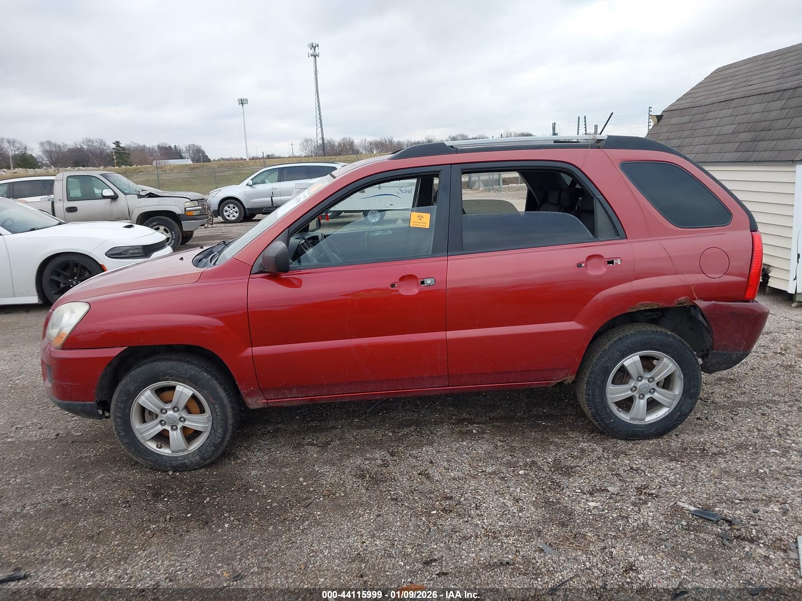 2010 Kia Sportage Lx Burgundy vin: KNDKG3A45A7722192