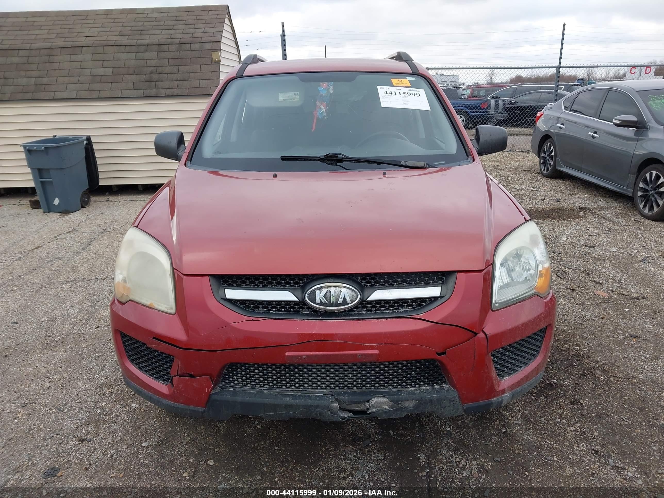 2010 Kia Sportage Lx Burgundy vin: KNDKG3A45A7722192