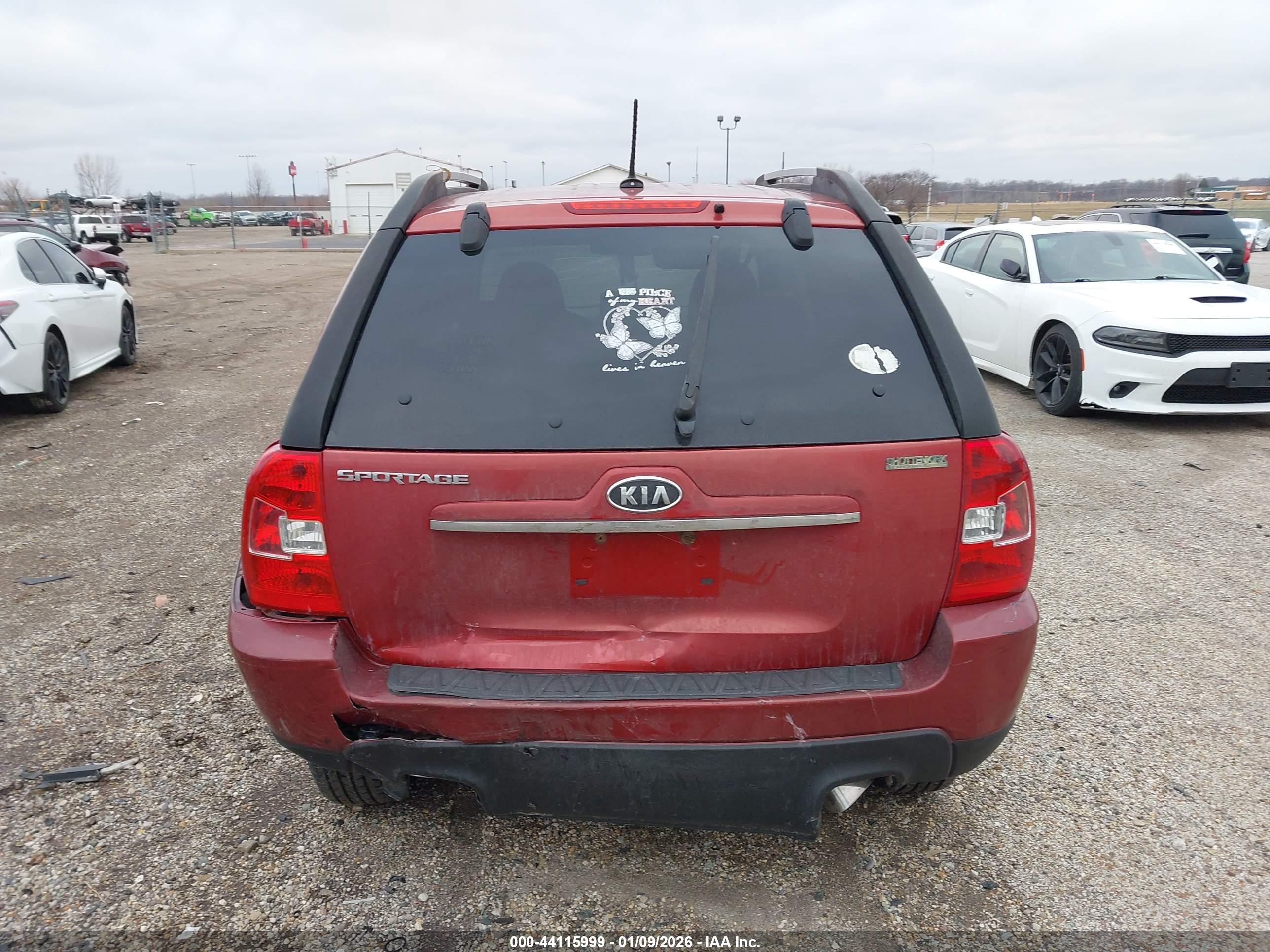 2010 Kia Sportage Lx Burgundy vin: KNDKG3A45A7722192