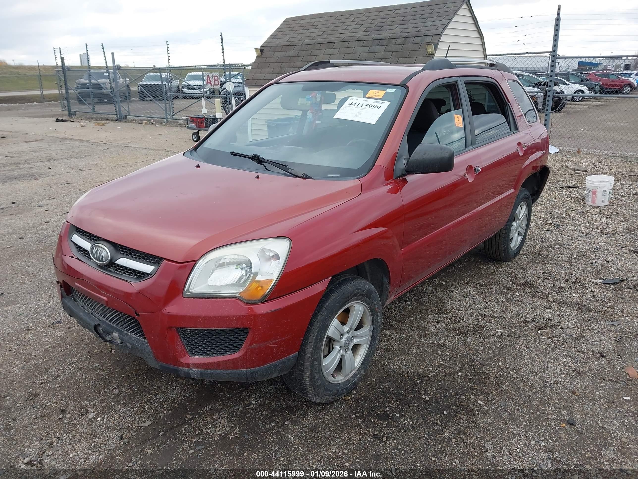 2010 Kia Sportage Lx Burgundy vin: KNDKG3A45A7722192