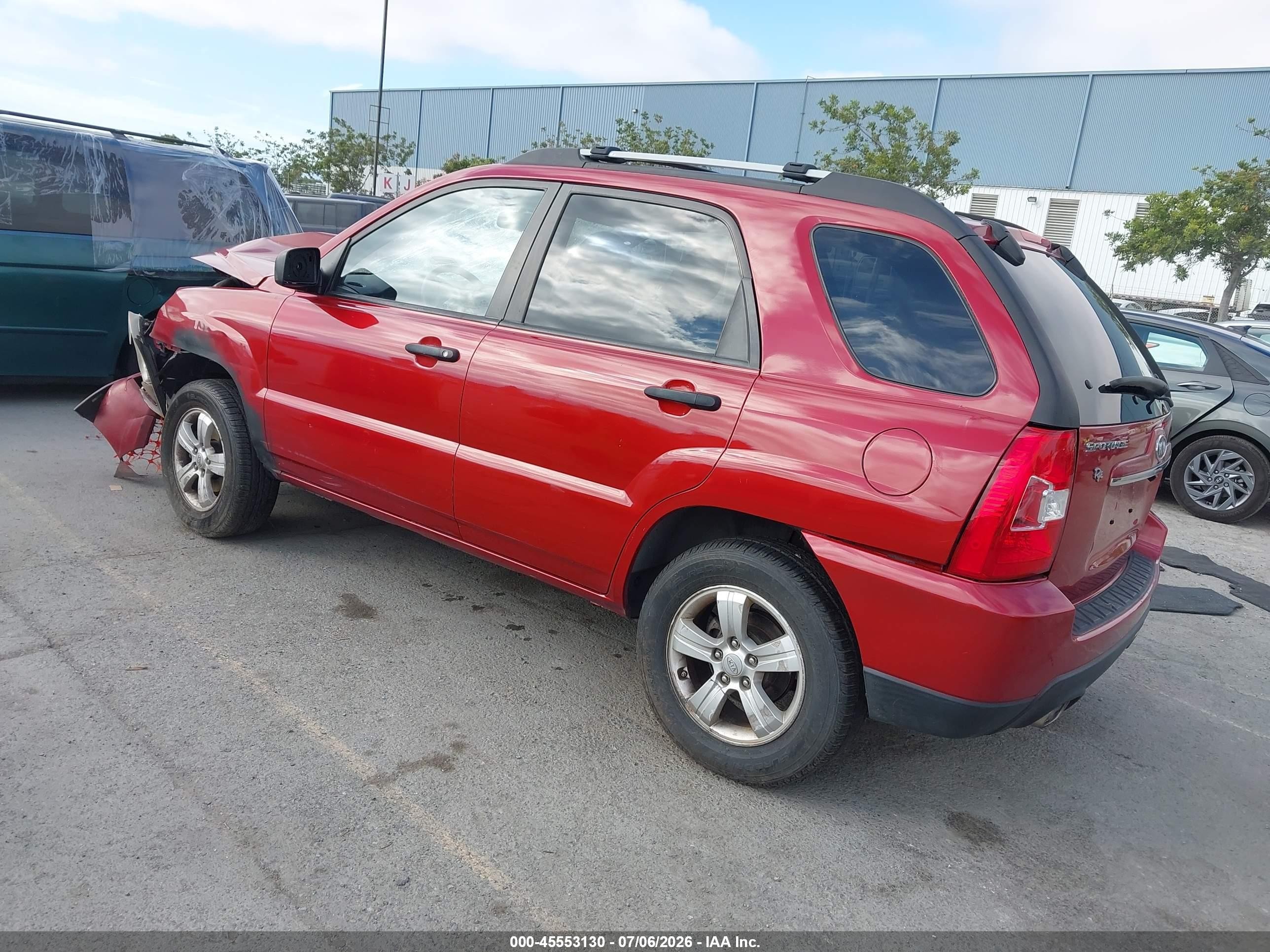 2010 Kia Sportage Lx Red vin: KNDKG3A48A7691777