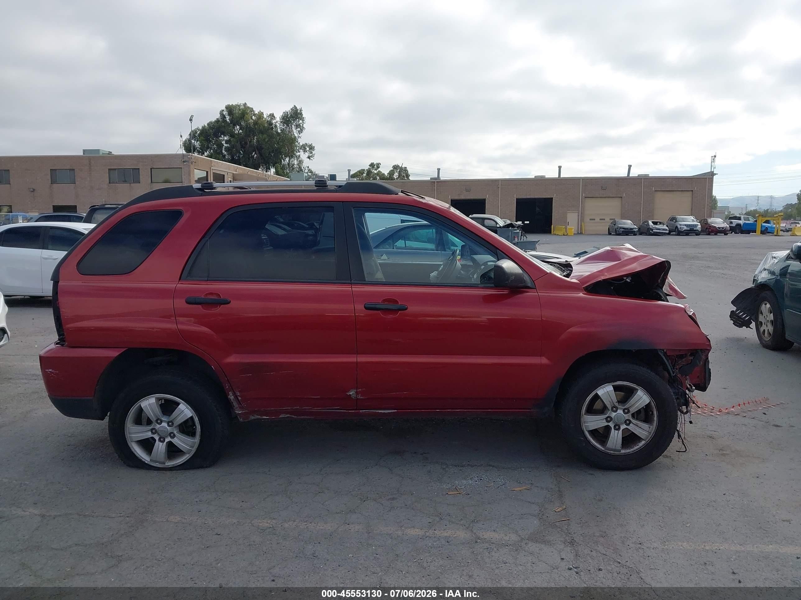 2010 Kia Sportage Lx Red vin: KNDKG3A48A7691777