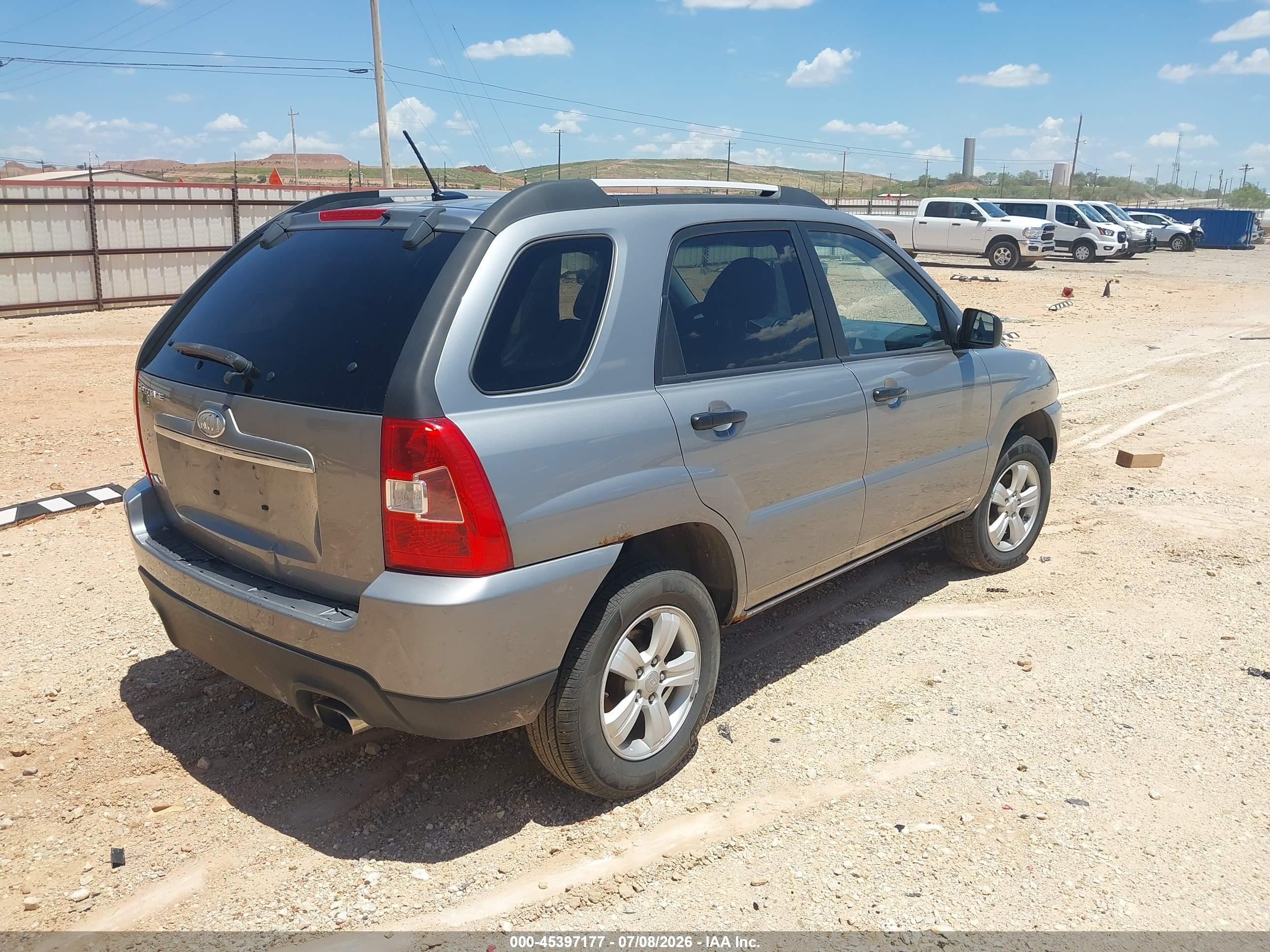 2010 Kia Sportage Lx Silver vin: KNDKG3A49A7728268