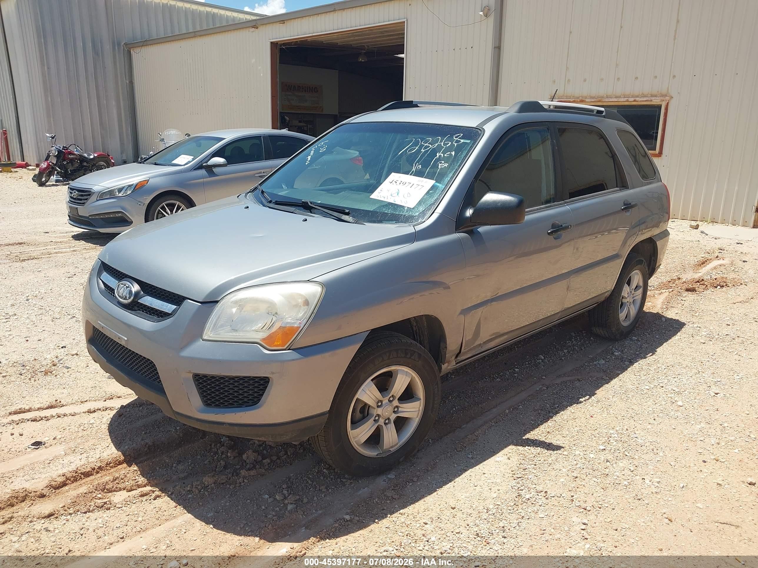 2010 Kia Sportage Lx Silver vin: KNDKG3A49A7728268
