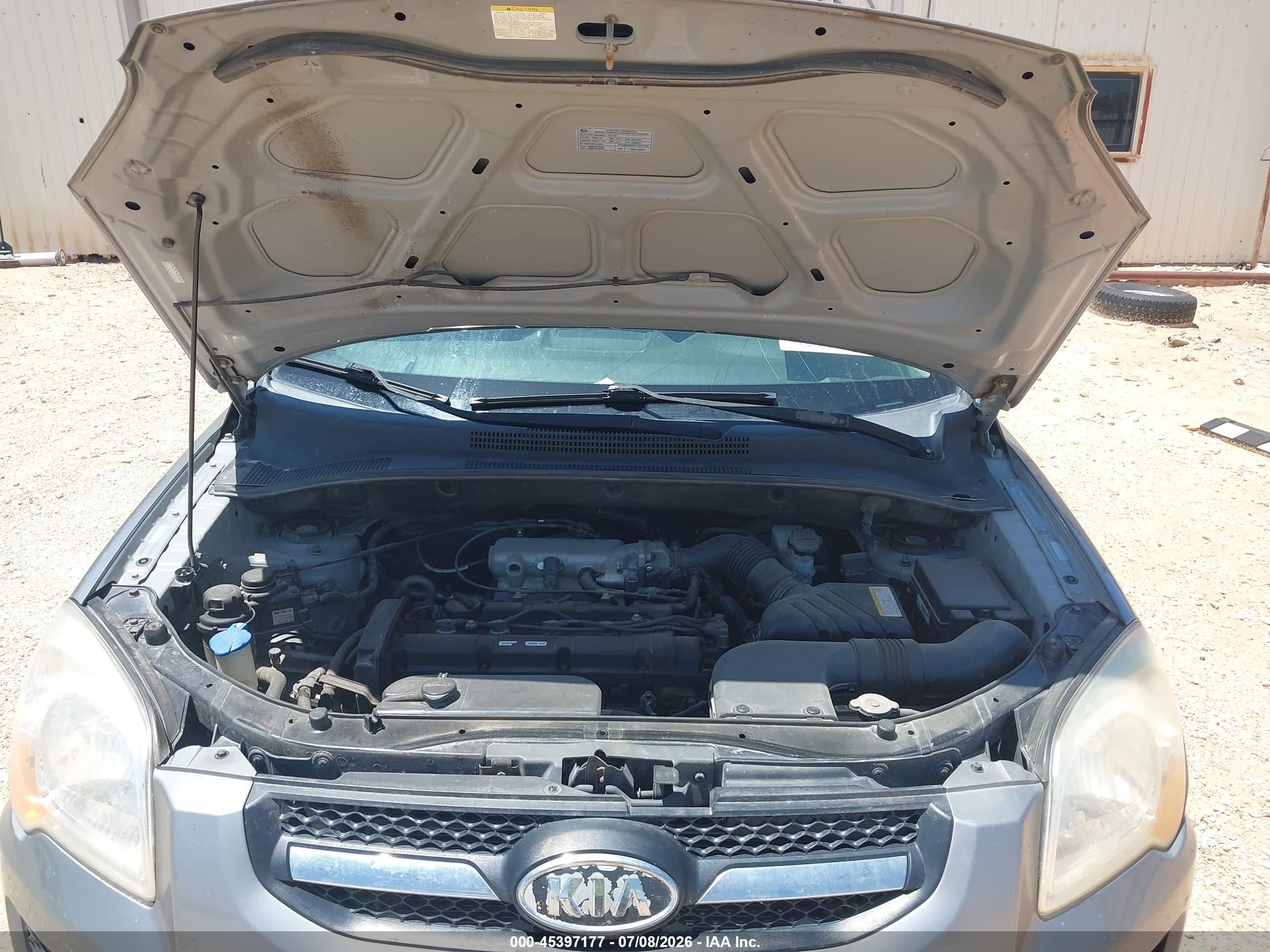2010 Kia Sportage Lx Silver vin: KNDKG3A49A7728268